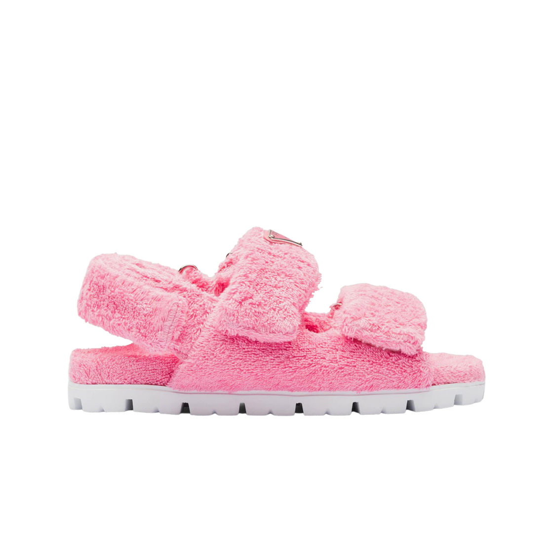 (W) 프라다 테리클로스 샌들 페탈 핑크((W) Prada Terrycloth Sandals Petal Pink) - 1