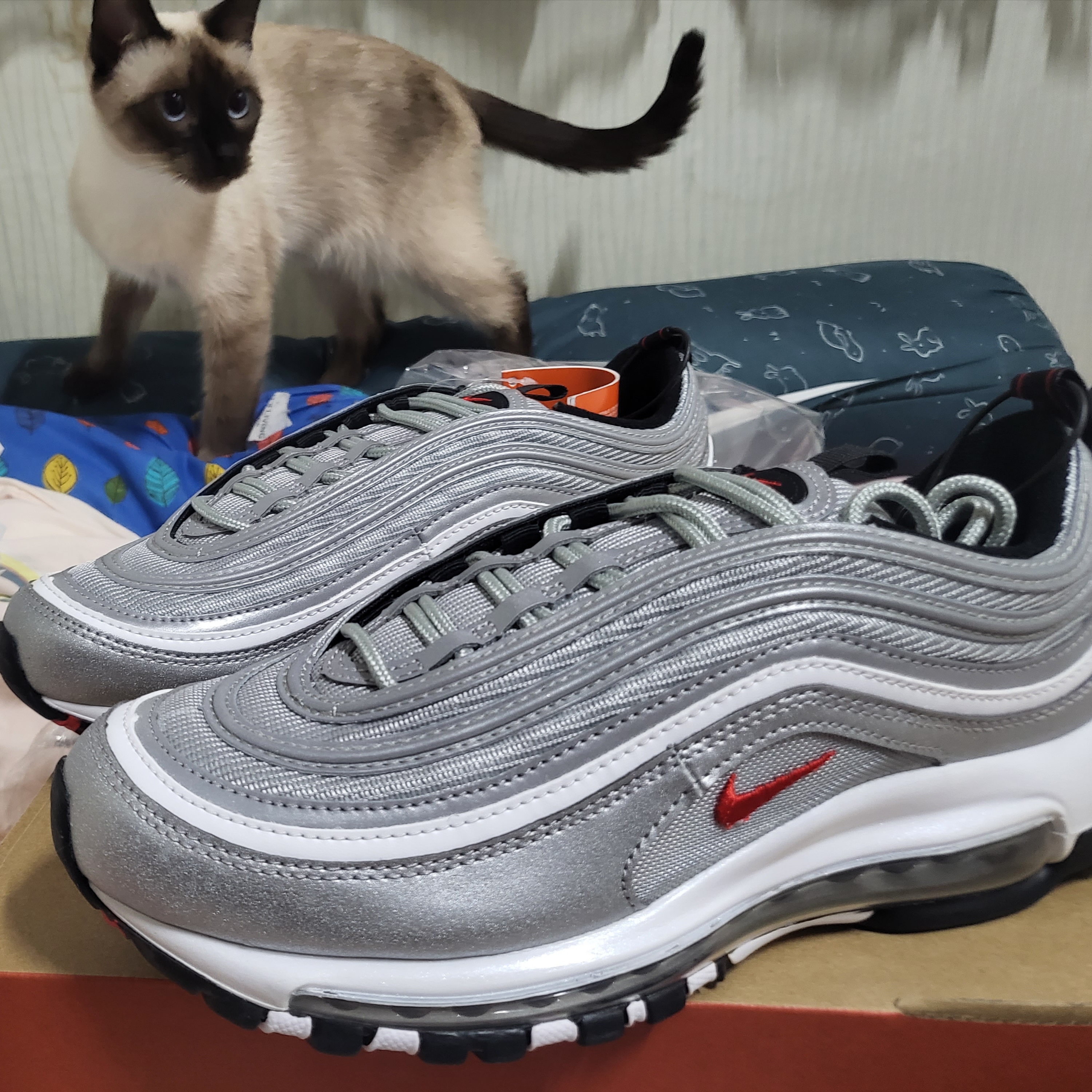 Nike Air Max 97 OG Silver Bullet 2022 착용 스타일 - 1