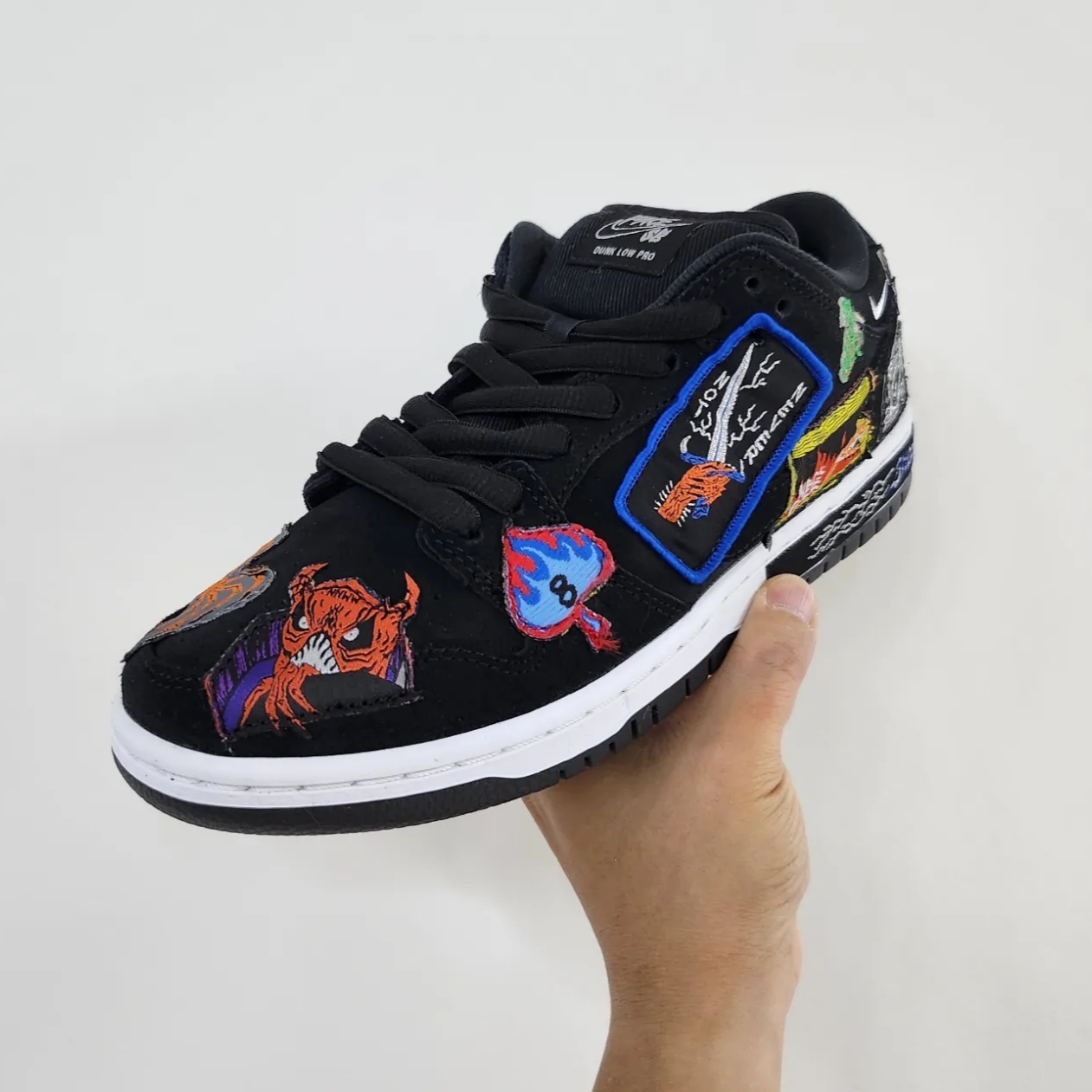 Nike x Neckface SB Dunk Low Pro Black 착용 스타일 - 1