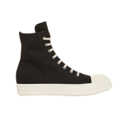 (W) Rick Owens Drkshdw Cotton Zipper Sneakers Black Milk White