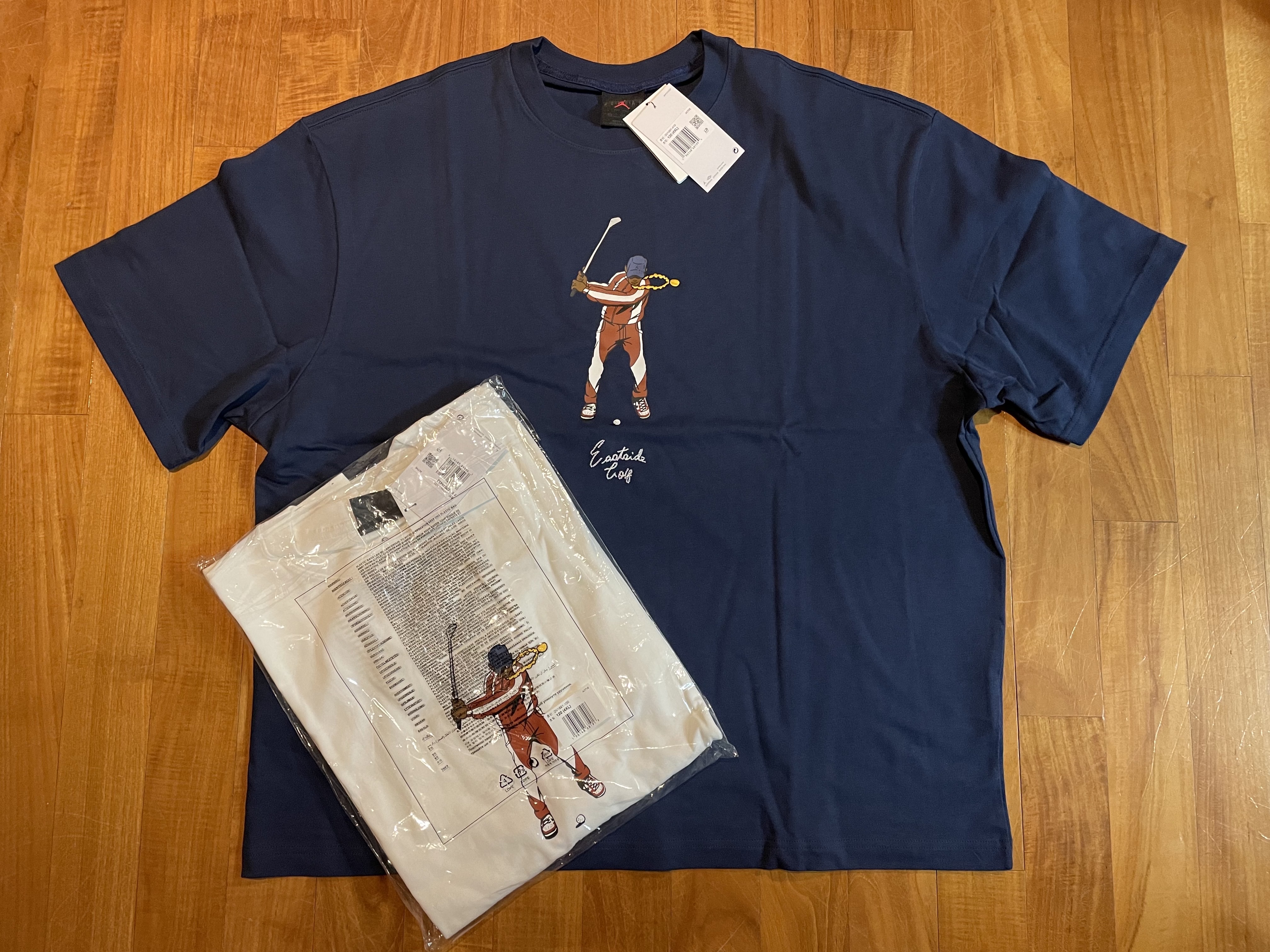 Jordan x Eastside Golf S/S T-Shirt Midnight Navy - Asia, Jordan x Eastside Golf S/S T-Shirt White - Asia 착용 스타일 - 1