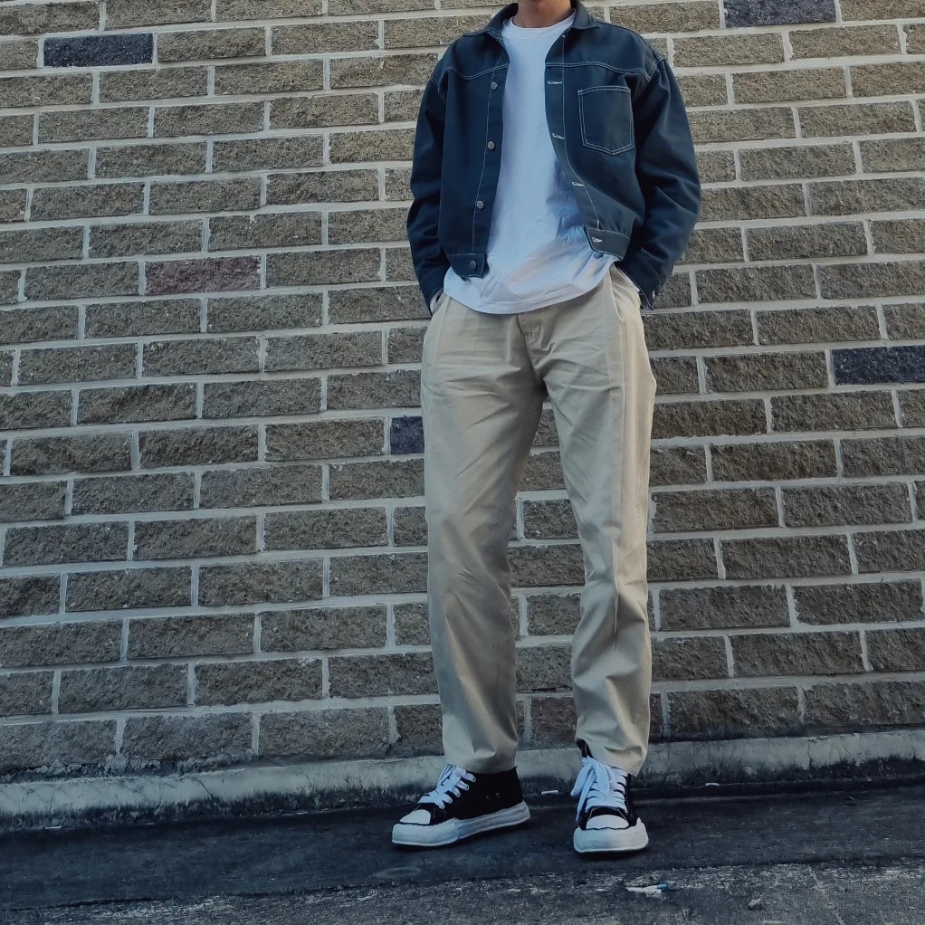 Maison Mihara Yasuhiro Peterson OG Sole Canvas High-top Sneakers Black 착용 스타일 - 1