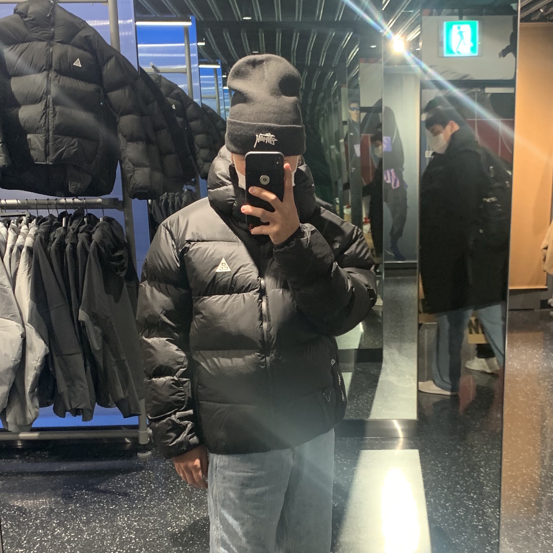 Nike ACG Therma-Fit ADV Lunar Lake Puffer Jacket Black - Asia 착용 스타일