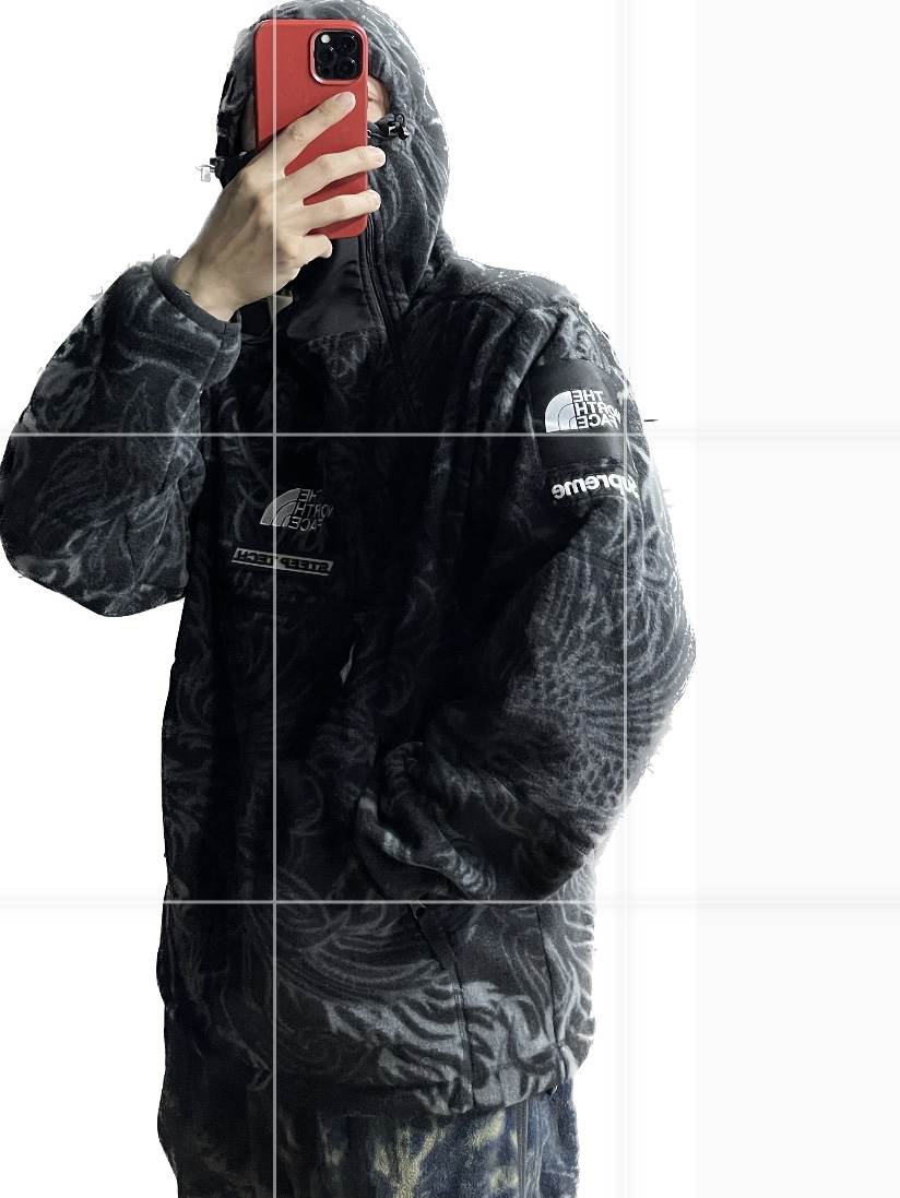 Supreme x The North Face Steep Tech Fleece Pullover Black Dragon - 22FW 착용 스타일 - 1