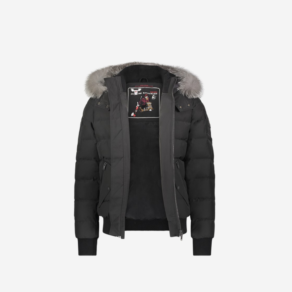 Moose Knuckles Onyx Scotchtown Bomber Frost Fox Fur Black 상세 이미지 2