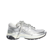 (W) Chanel Sneakers Fabric Laminated & Light Grey Silvered