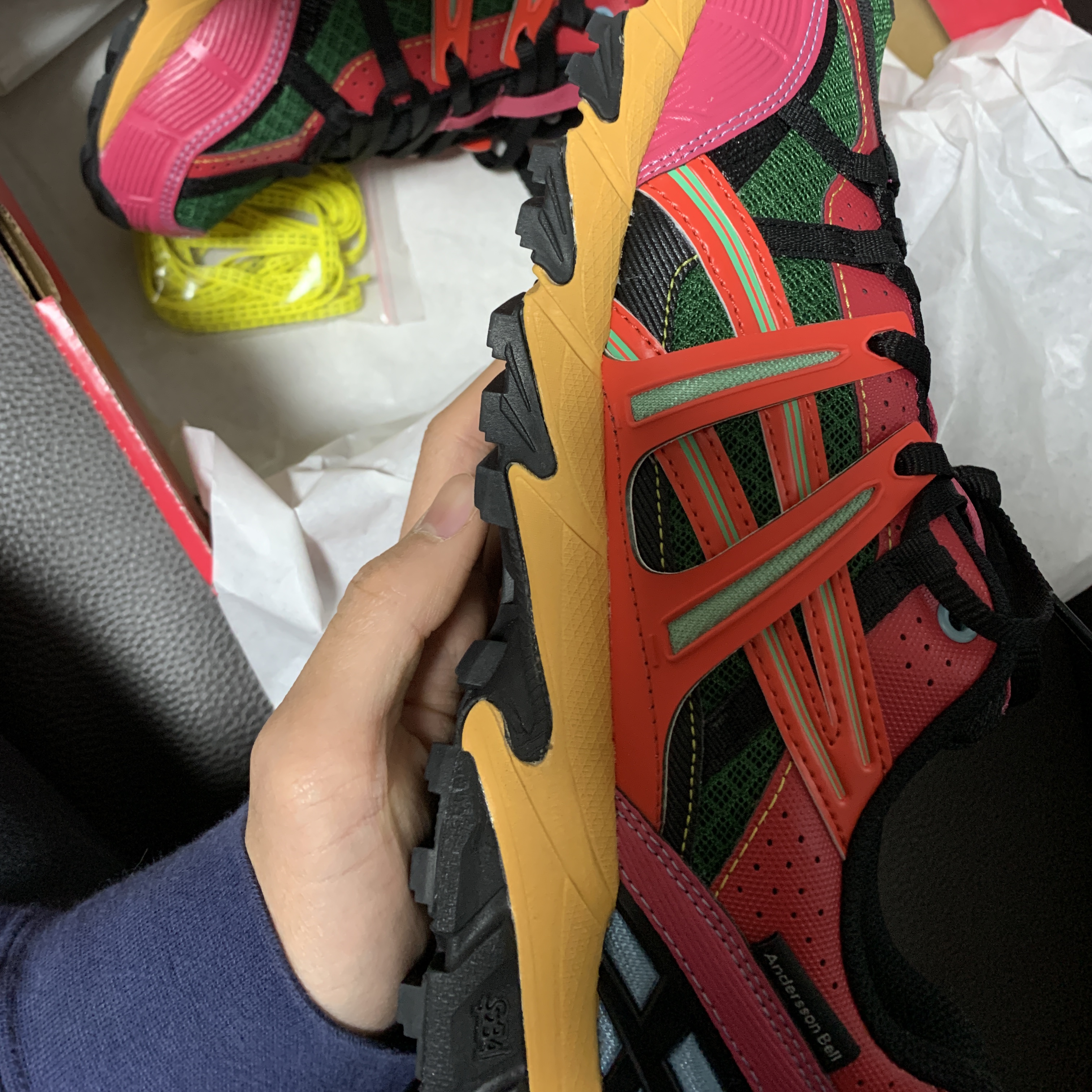 Asics x Andersson Bell Gel-Sonoma 15-50 Bright Rose Evergreen 착용 스타일 - 3