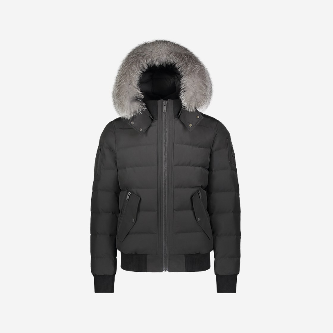 Moose Knuckles Onyx Scotchtown Bomber Frost Fox Fur Black 상세 이미지 1