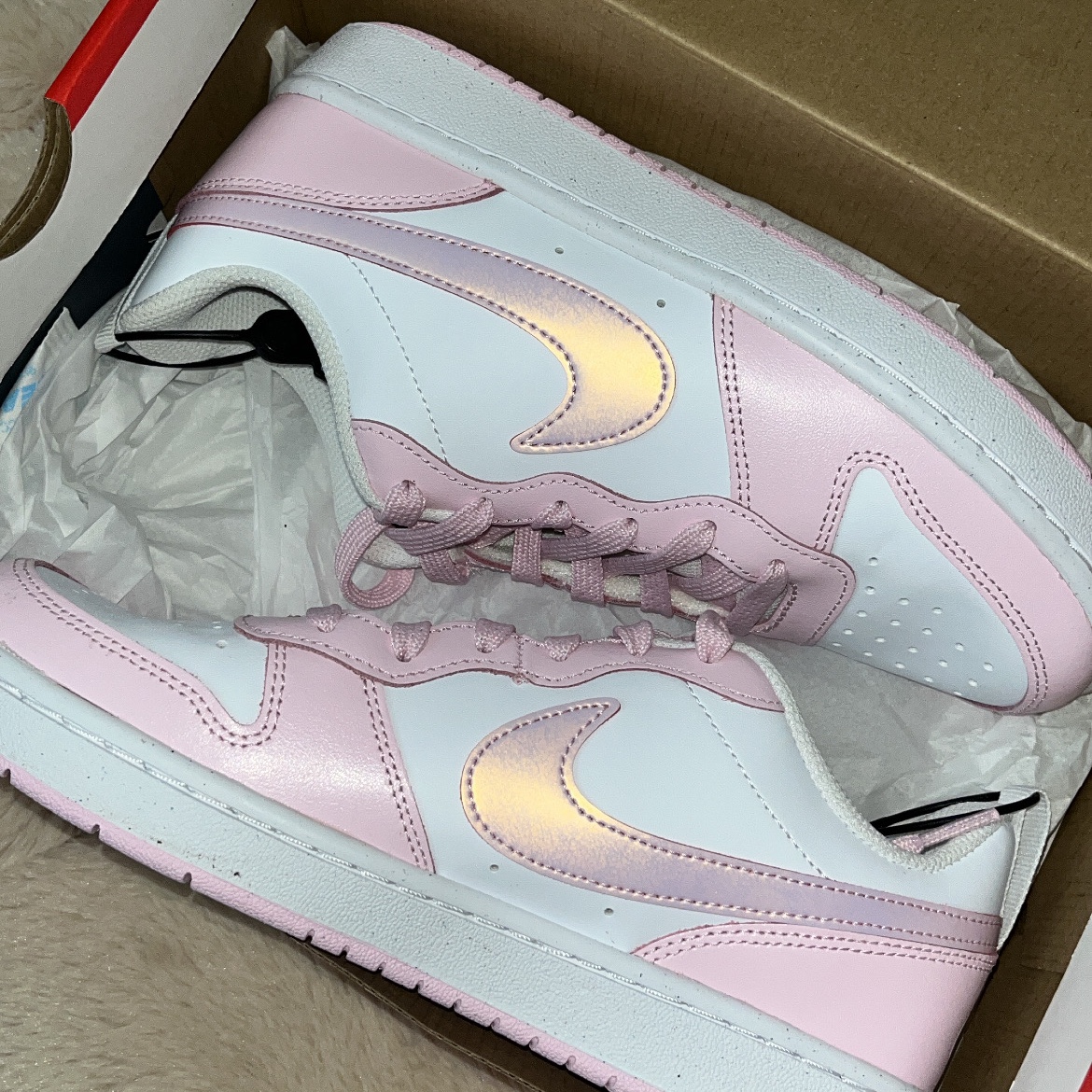 (GS) Nike Court Borough 2 SE White Pink Foam 착용 스타일