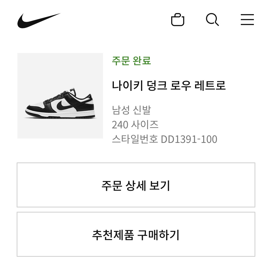 Nike Dunk Low Retro Black 착용 스타일