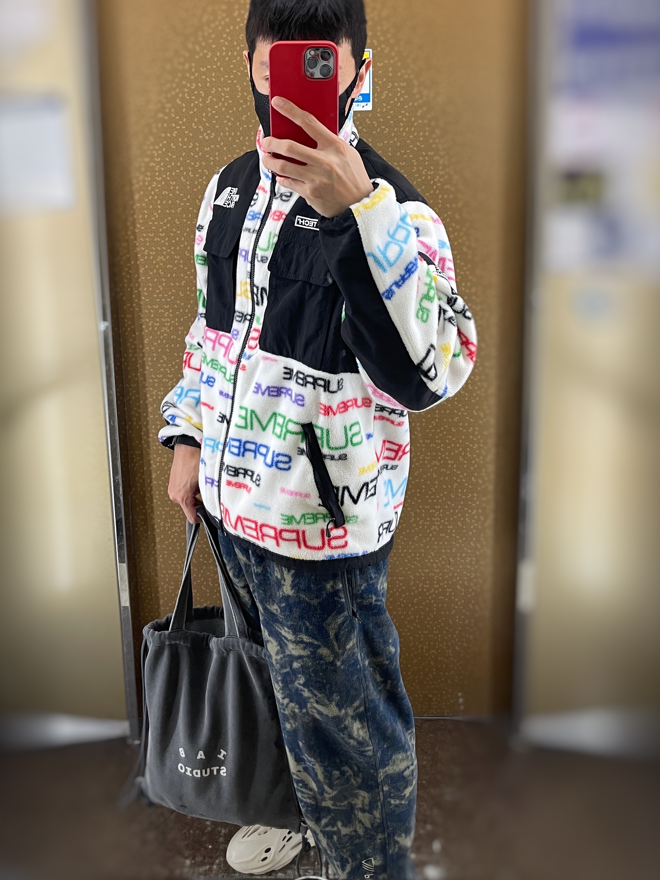 Supreme x The North Face Steep Tech Fleece Jacket White - 21FW, Nike NRG ACG Therma-Fit Wolf Tree Pants Thunder Blue Dark Smoke Grey - Asia 착용 스타일 - 1