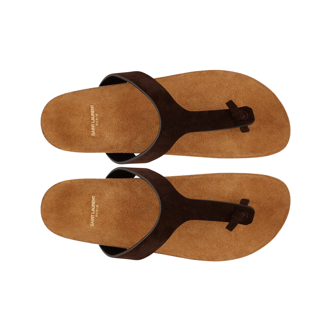(W) 생로랑 스웨이드 지미 플랫 샌들 초콜릿((W) Saint Laurent Jimmy Flat Sandal in Suede Chocolate) - 2