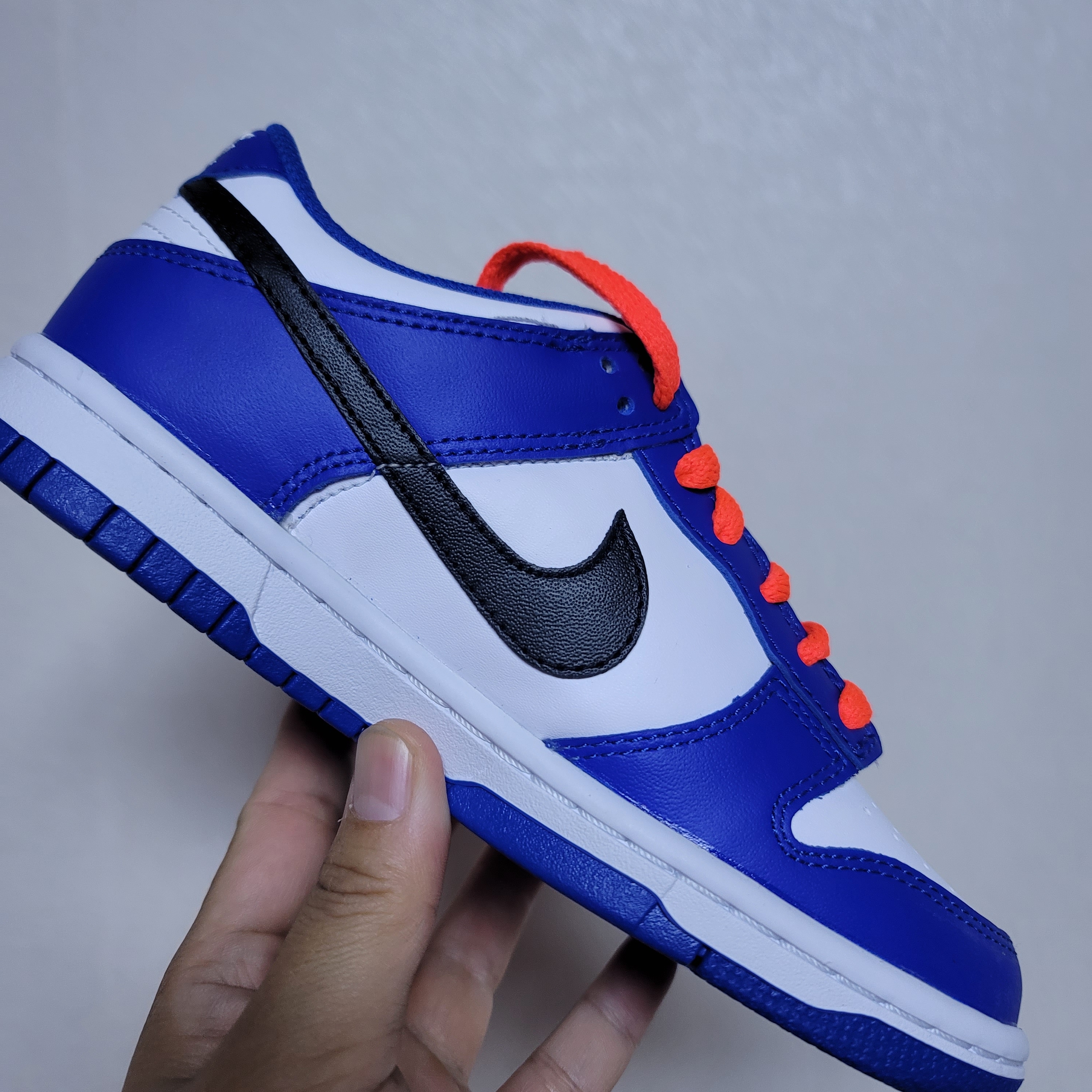 (GS) Nike Dunk Low Bright Crimson Game Royal 착용 스타일