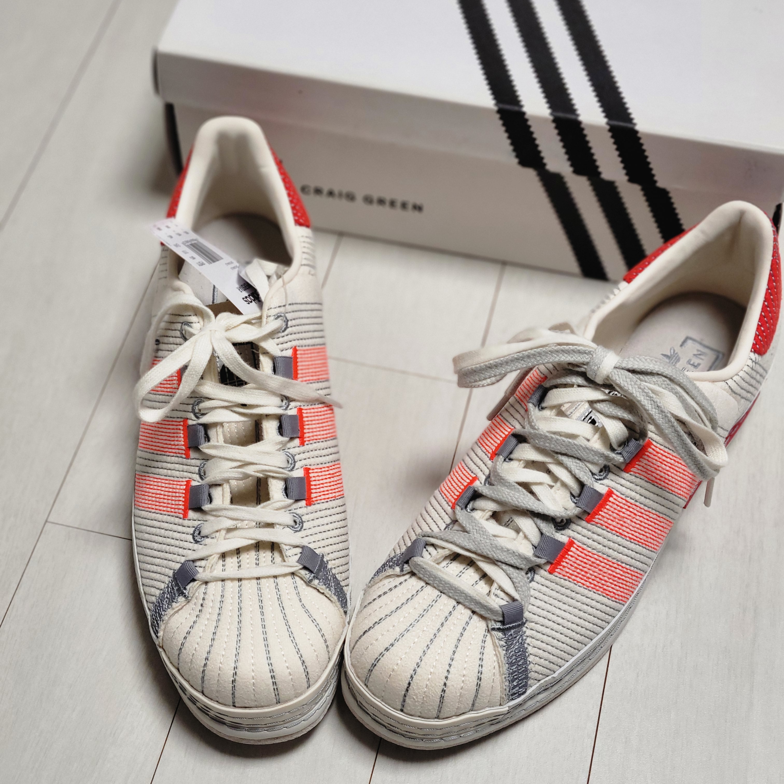 Adidas x Craig Green Superstar Off White 착용 스타일 - 1