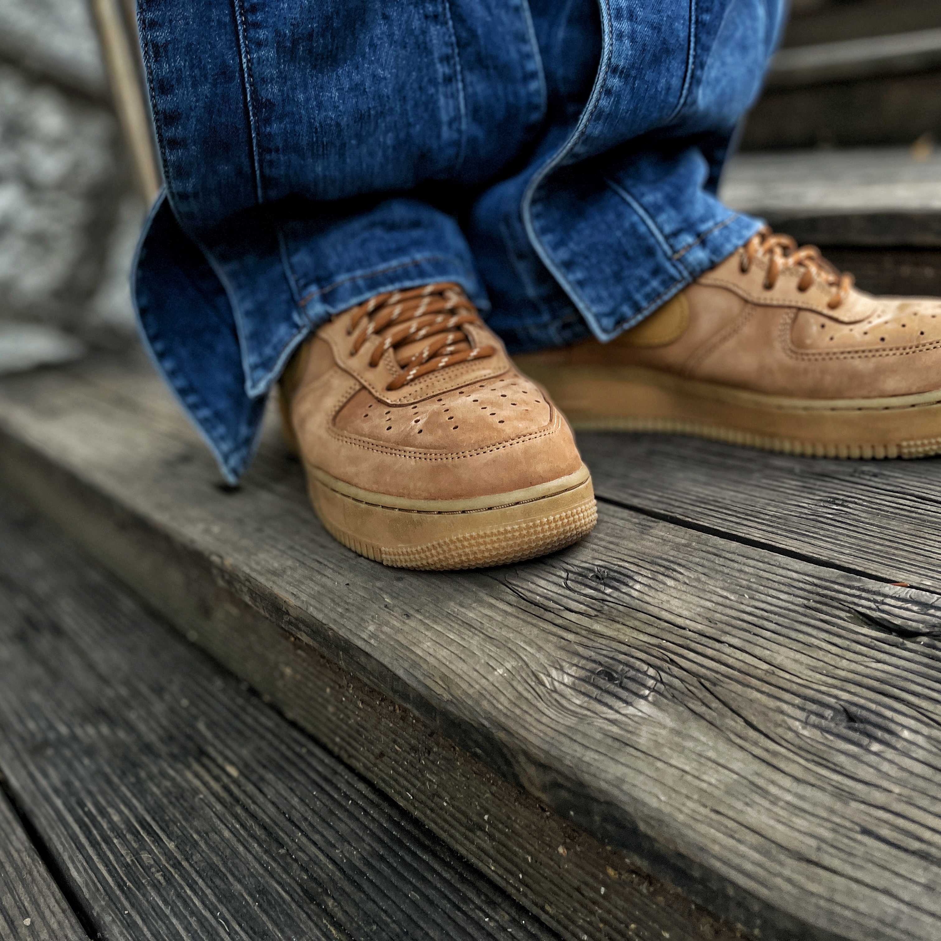Nike Air Force 1 '07 WB Flax 착용 스타일 - 2
