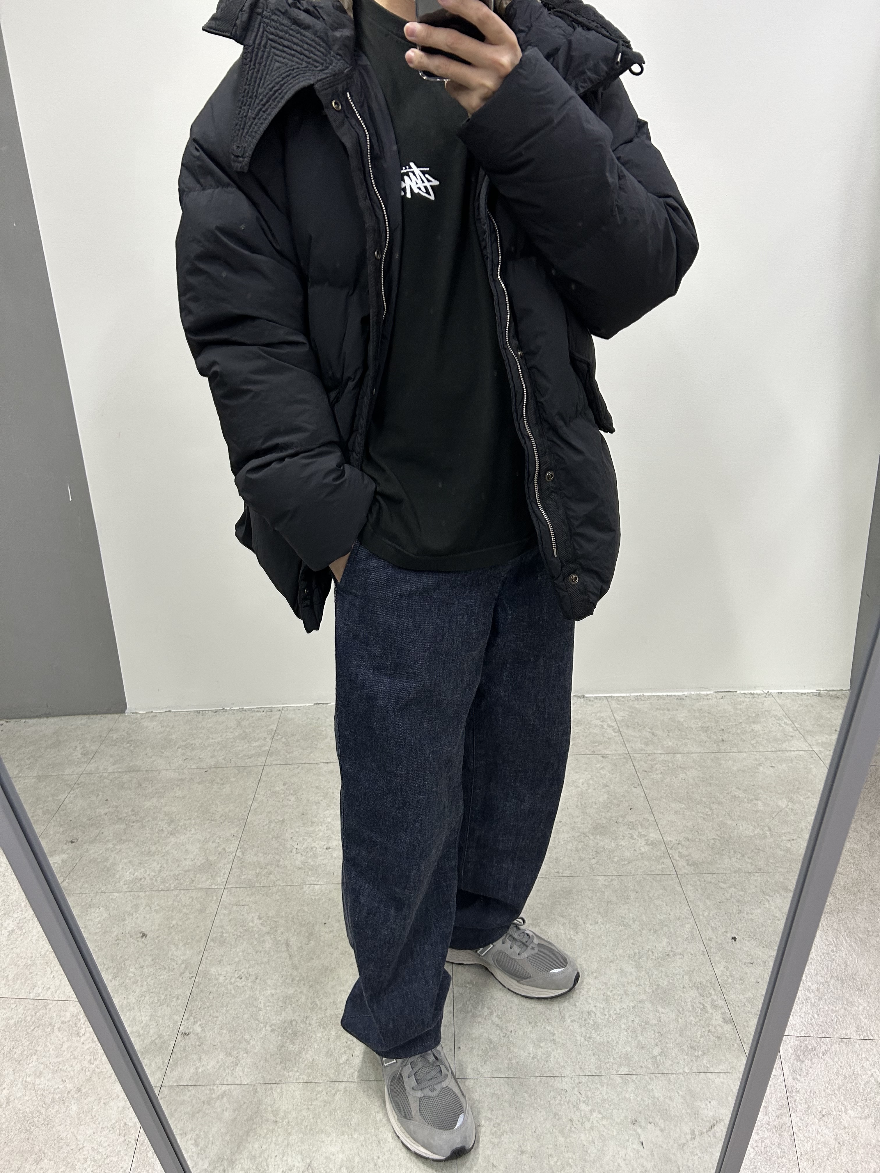 Ten C Artic Down Parka Black, Stussy Basic Stussy Hoodie Black 2022 착용 스타일 - 1