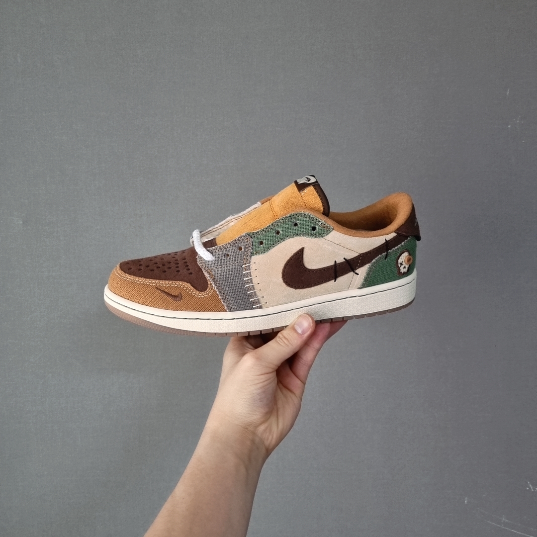 Jordan 1 x Zion Williamson Retro Low OG Flax and Oil Green 착용 스타일