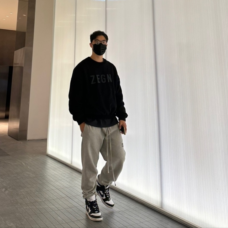 Essentials 1977 Relaxed Sweatpants Dark Oatmeal - 22SS, Nike x Ambush Dunk High Black 착용 스타일
