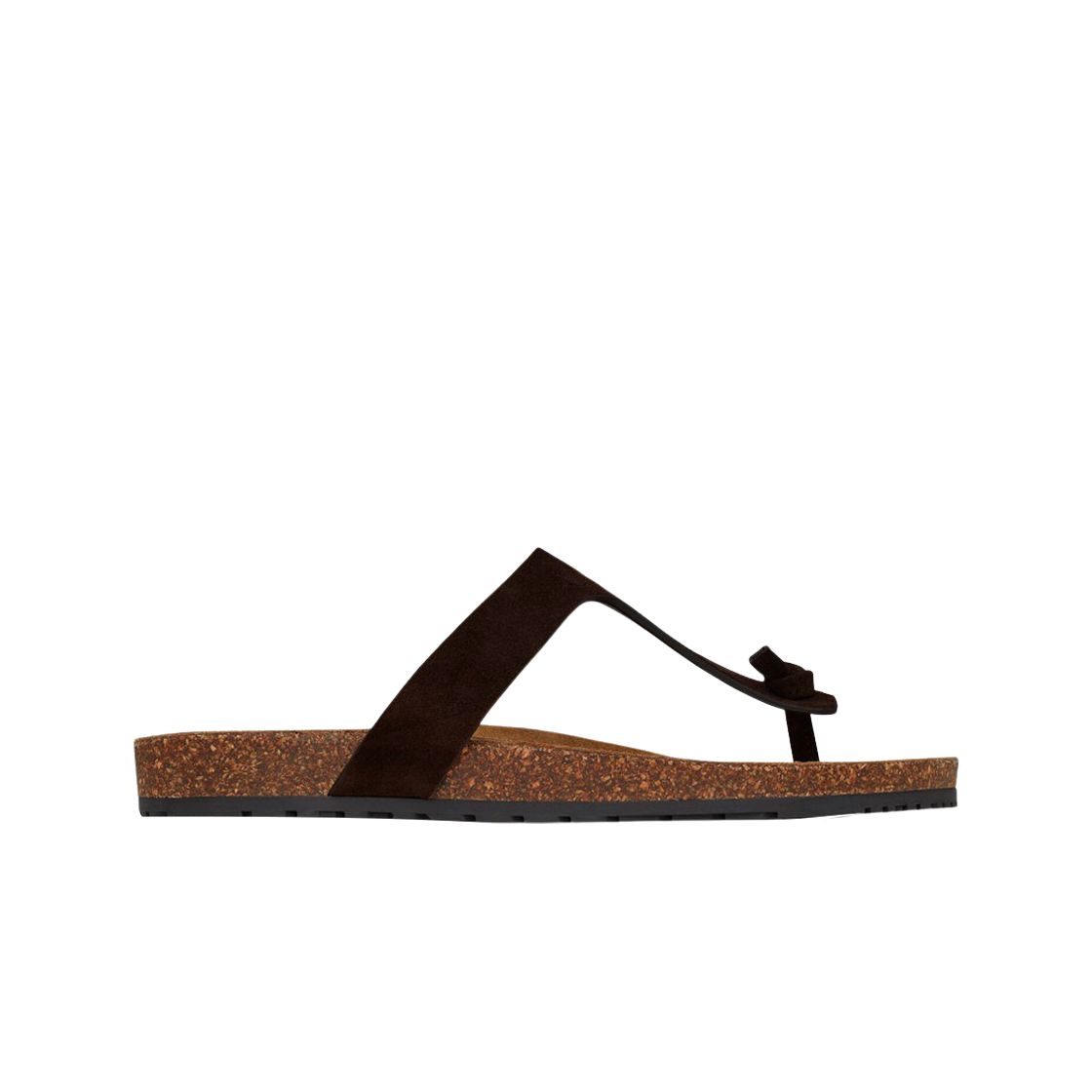 (W) 생로랑 스웨이드 지미 플랫 샌들 초콜릿((W) Saint Laurent Jimmy Flat Sandal in Suede Chocolate) - 1
