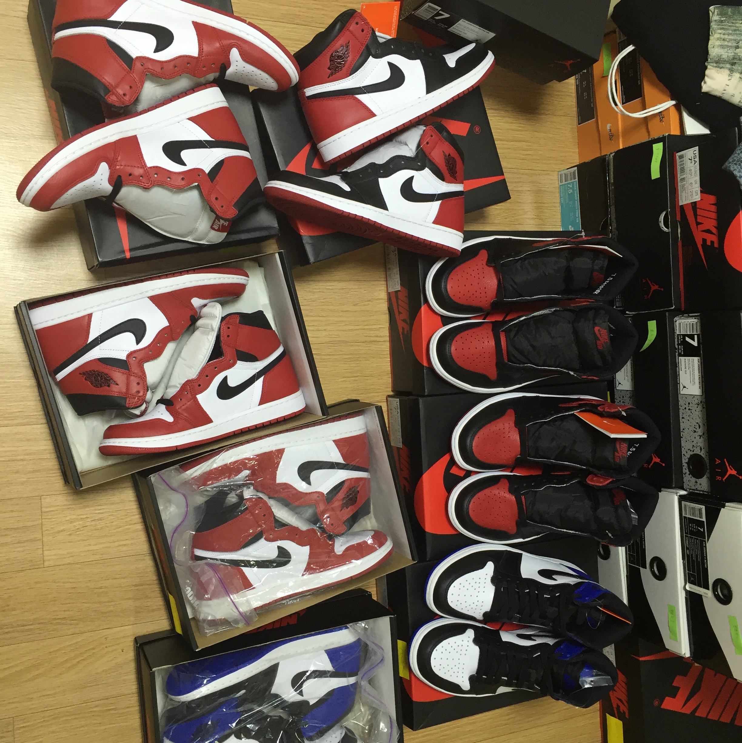 Jordan 1 x Fragment Retro High OG, Jordan 1 Retro High OG Chicago 2015 착용 스타일 - 4
