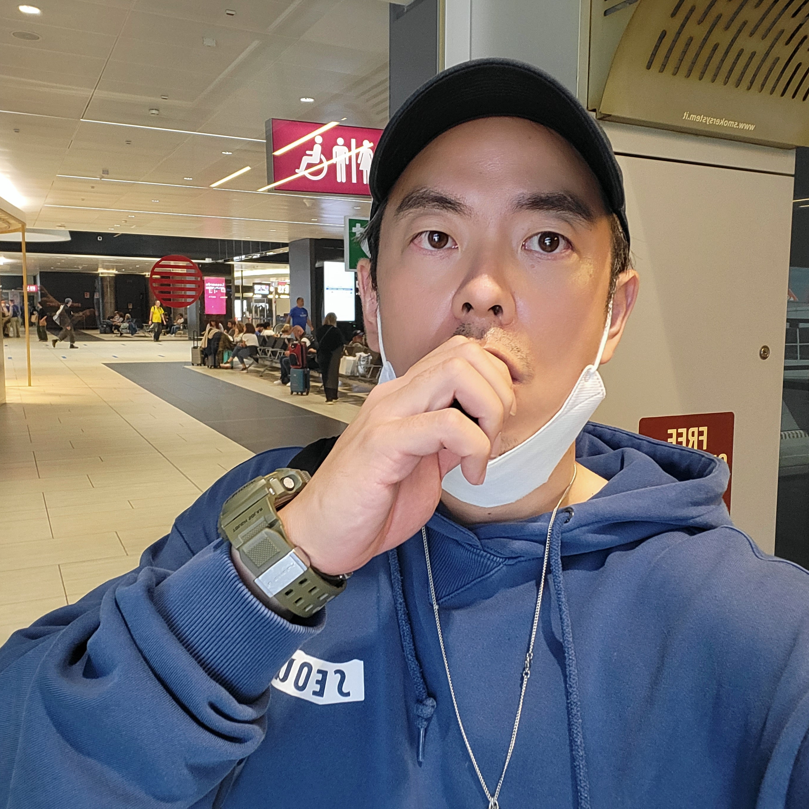 Nike H86 Korea Cap Black 착용 스타일 - 2