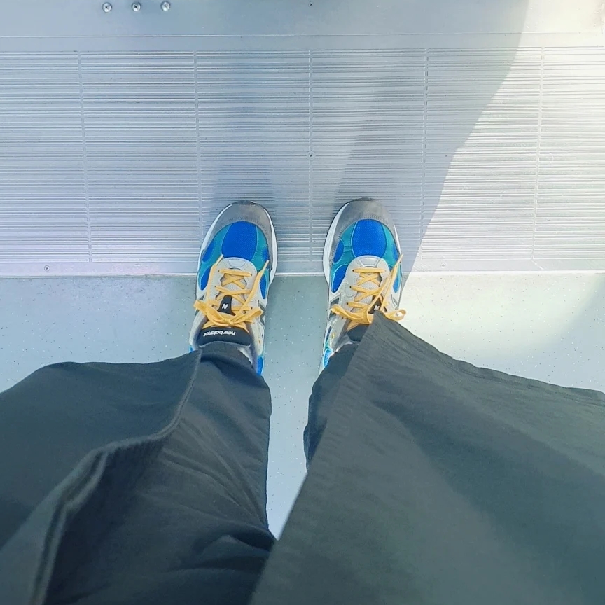 New Balance x Billy's 992 Made in USA Grey Blue Teal 착용 스타일 - 4