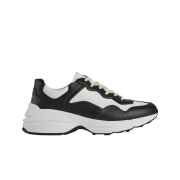 Gucci Rhyton Leather Sneakers Black White
