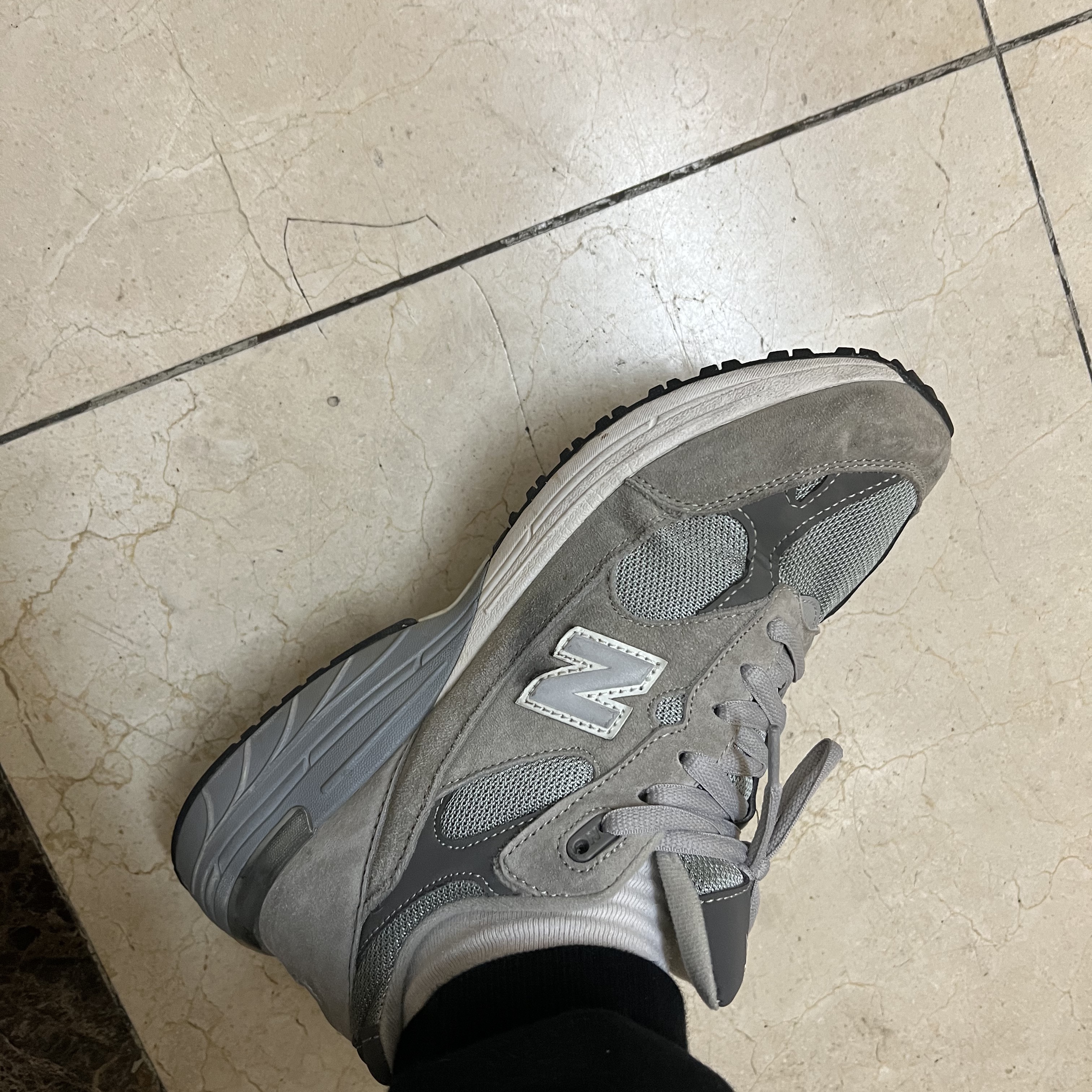New Balance 993 Made in USA Grey - D Standard 착용 스타일