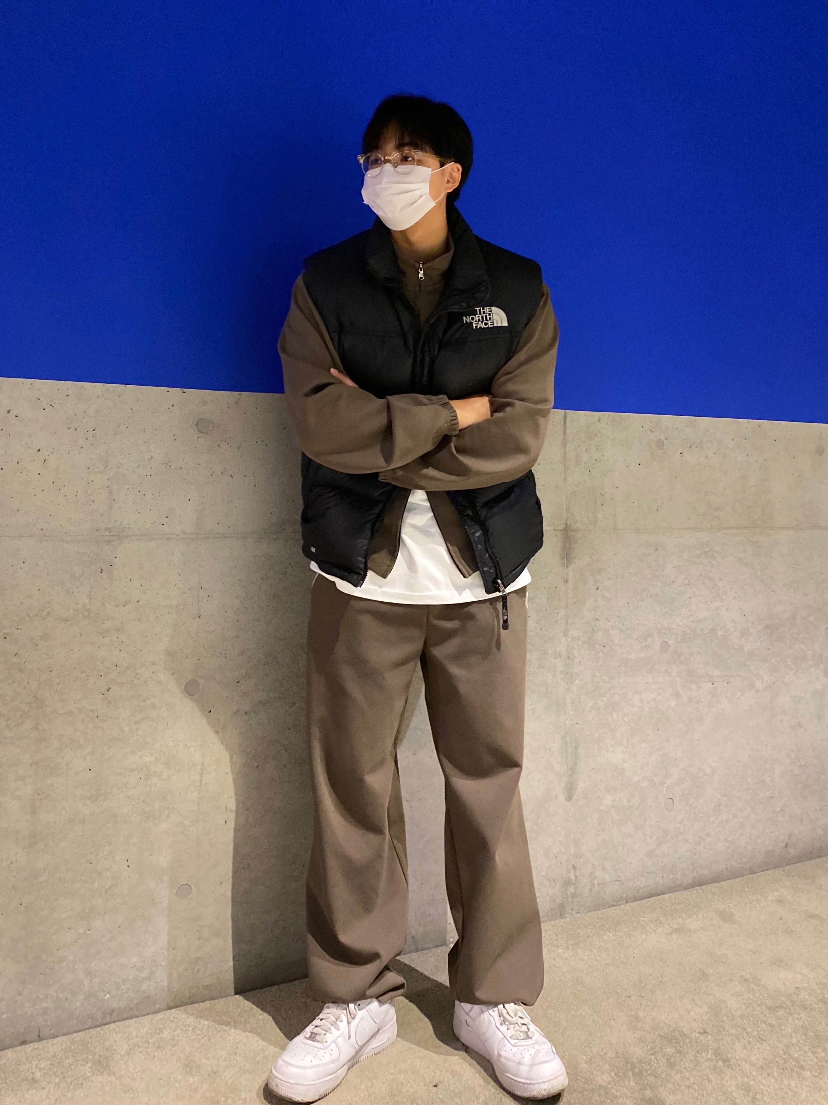 Nike Air Force 1 '07 Low White, The North Face White Label Novelty Nuptse Down Vest Black 착용 스타일