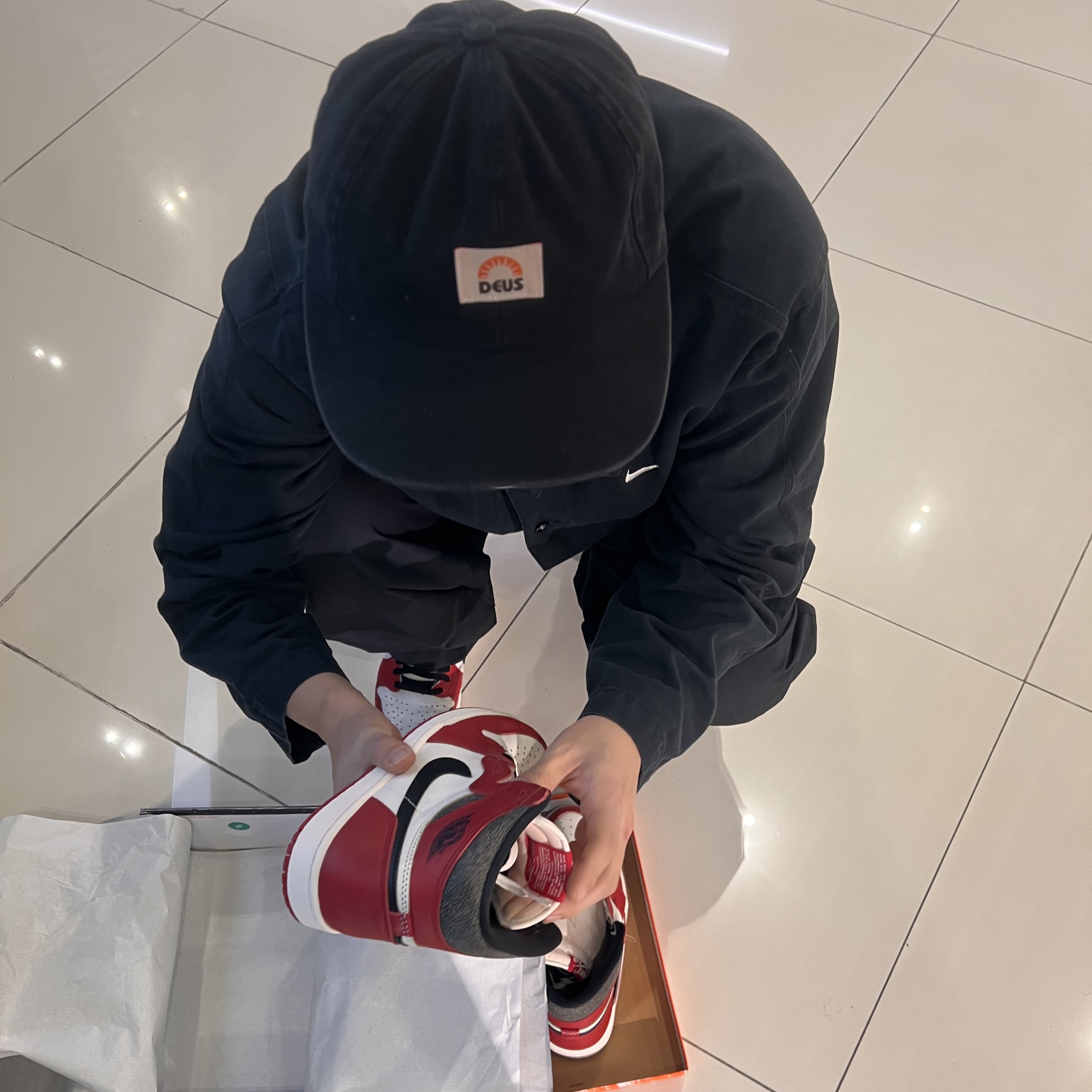 Jordan 1 Retro High OG Chicago 2022, Jordan 1 Retro Low OG Chicago 2016 착용 스타일 - 2
