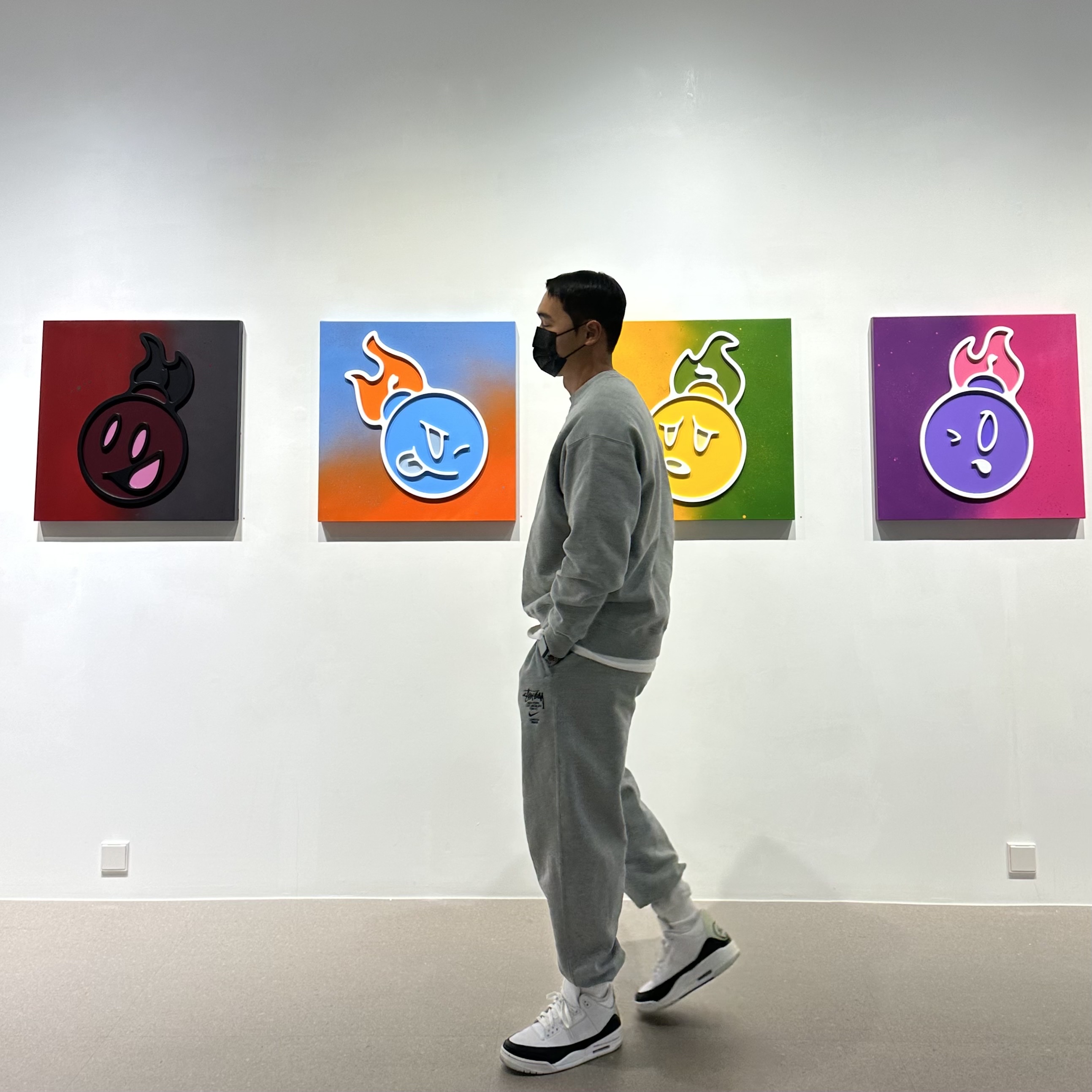 Nike x Stussy NRG ZR Fleece Pants Heather Grey - US/EU, Nike x Stussy NRG ZR Fleece Crewneck Heather Grey - US/EU 착용 스타일 - 3