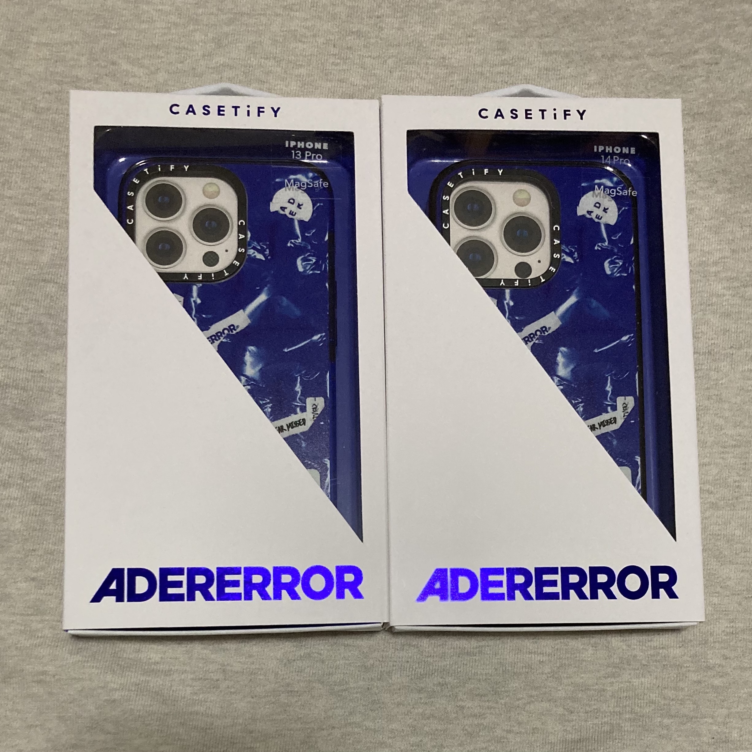 Casetify x Ader Error iPhone Tube Magsafe Case Blue 착용 스타일
