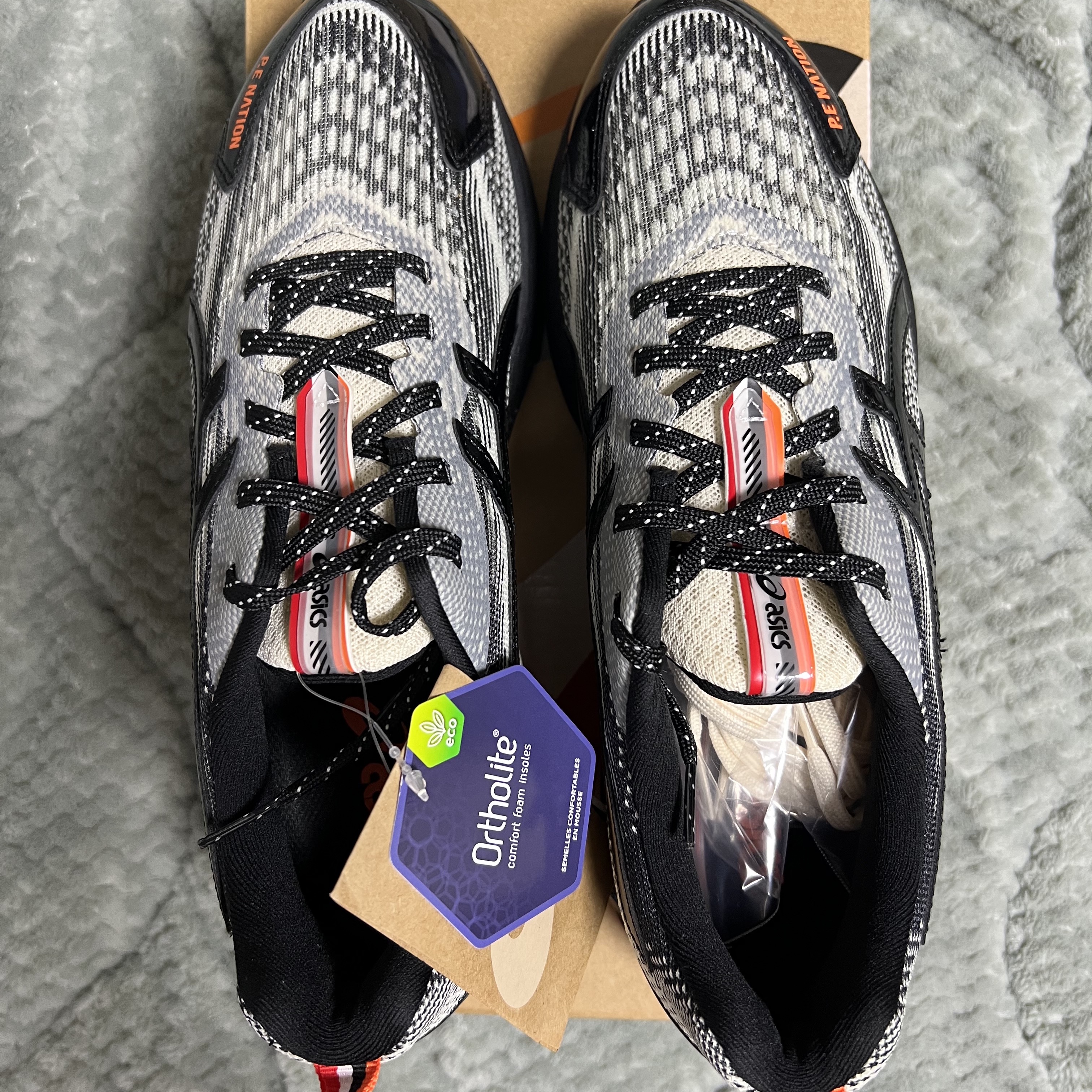 (W) Asics x P.E Nation Gel-Quantum 180 VII Ivory Black 착용 스타일 - 1