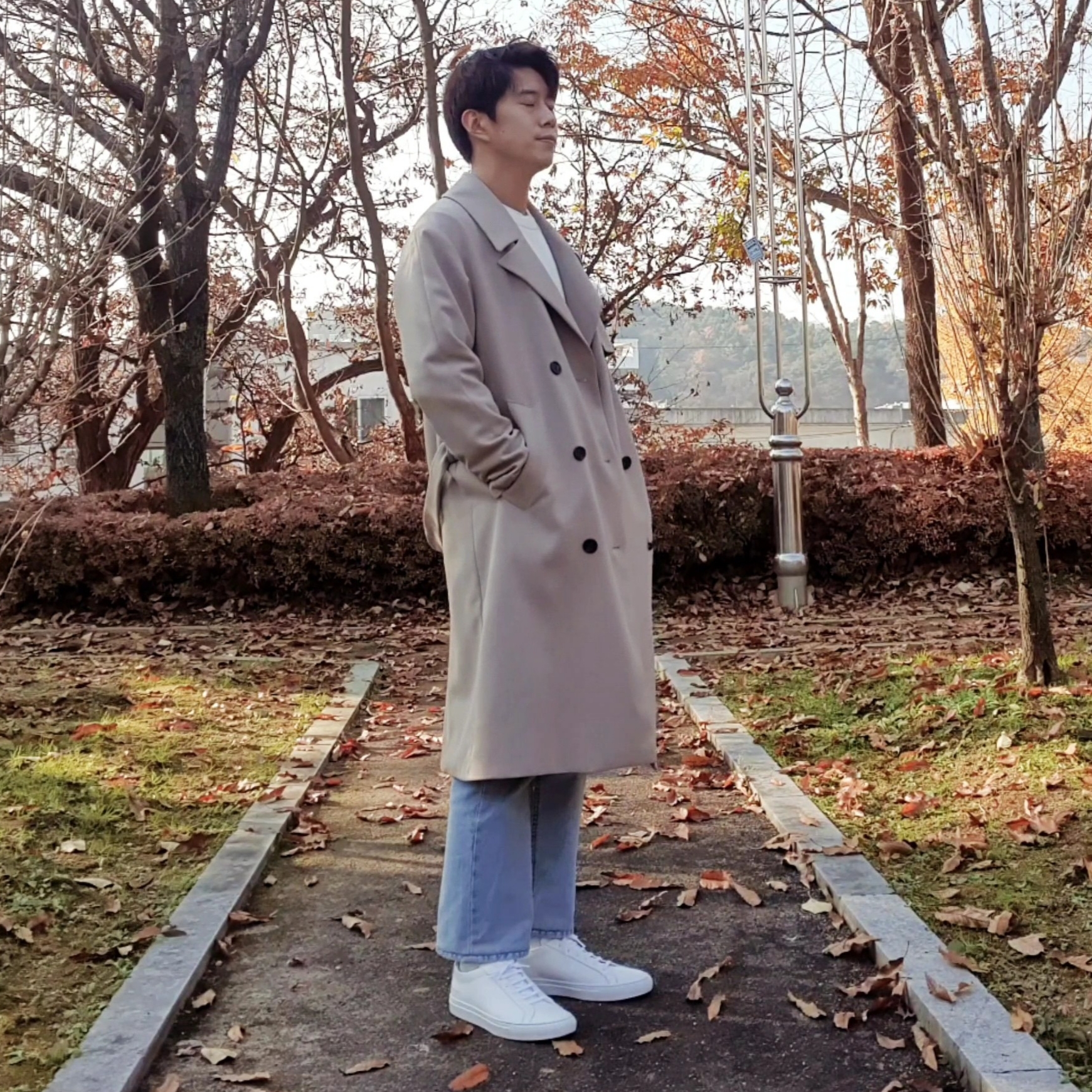 Gucci Ghost Ring Silver 6mm, Common Projects Original Achilles Low White 착용 스타일 - 3