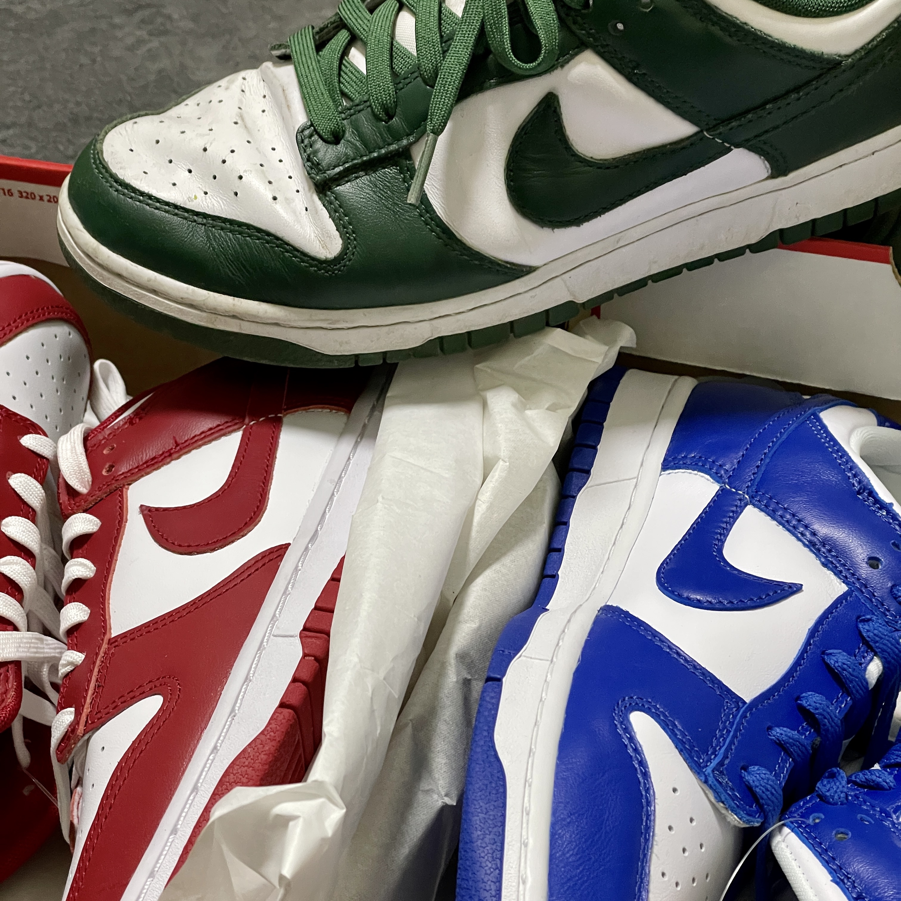 Nike Dunk Low SP Kentucky 2022, Nike Dunk Low Retro Gym Red 착용 스타일
