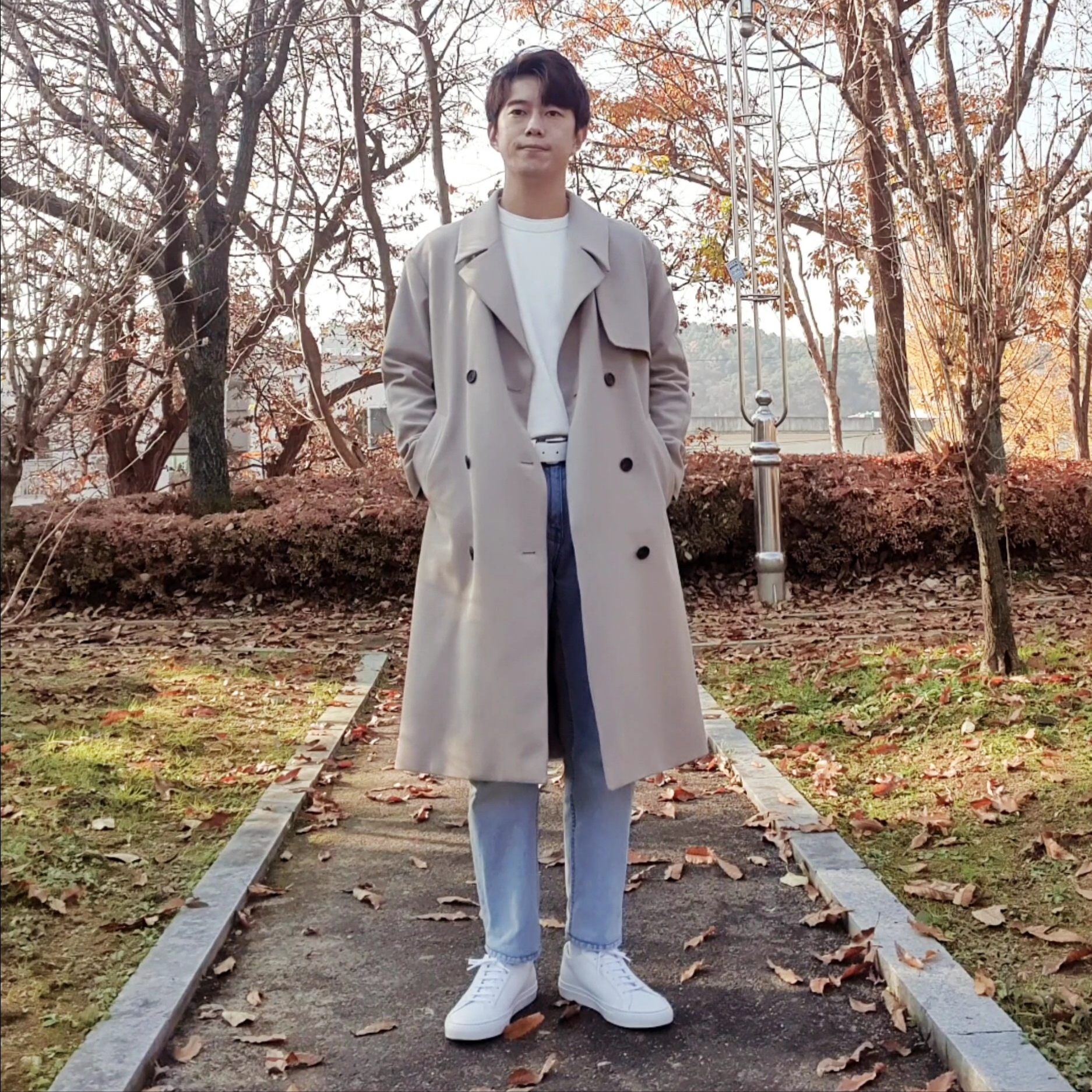 Gucci Ghost Ring Silver 6mm, Common Projects Original Achilles Low White 착용 스타일 - 2