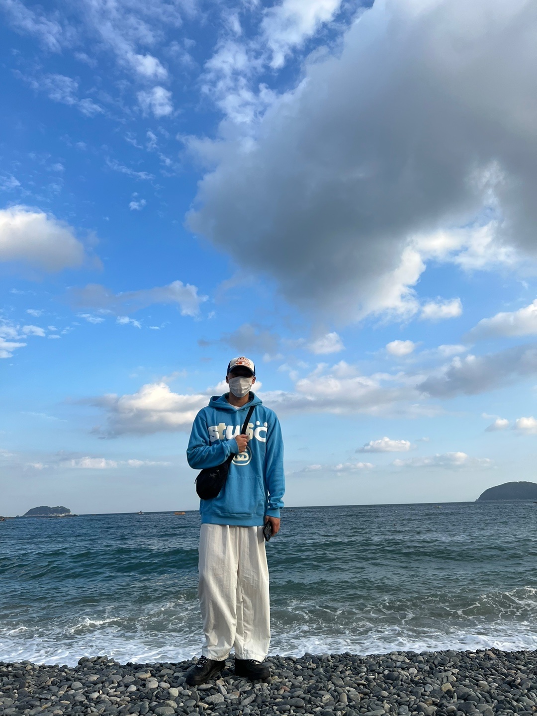 Stussy x Cactus Plant Flea Market 8 Ball Pigment Dyed Hoodie Blue, Nike x Supreme Air Force 1 Low Black 착용 스타일 - 1