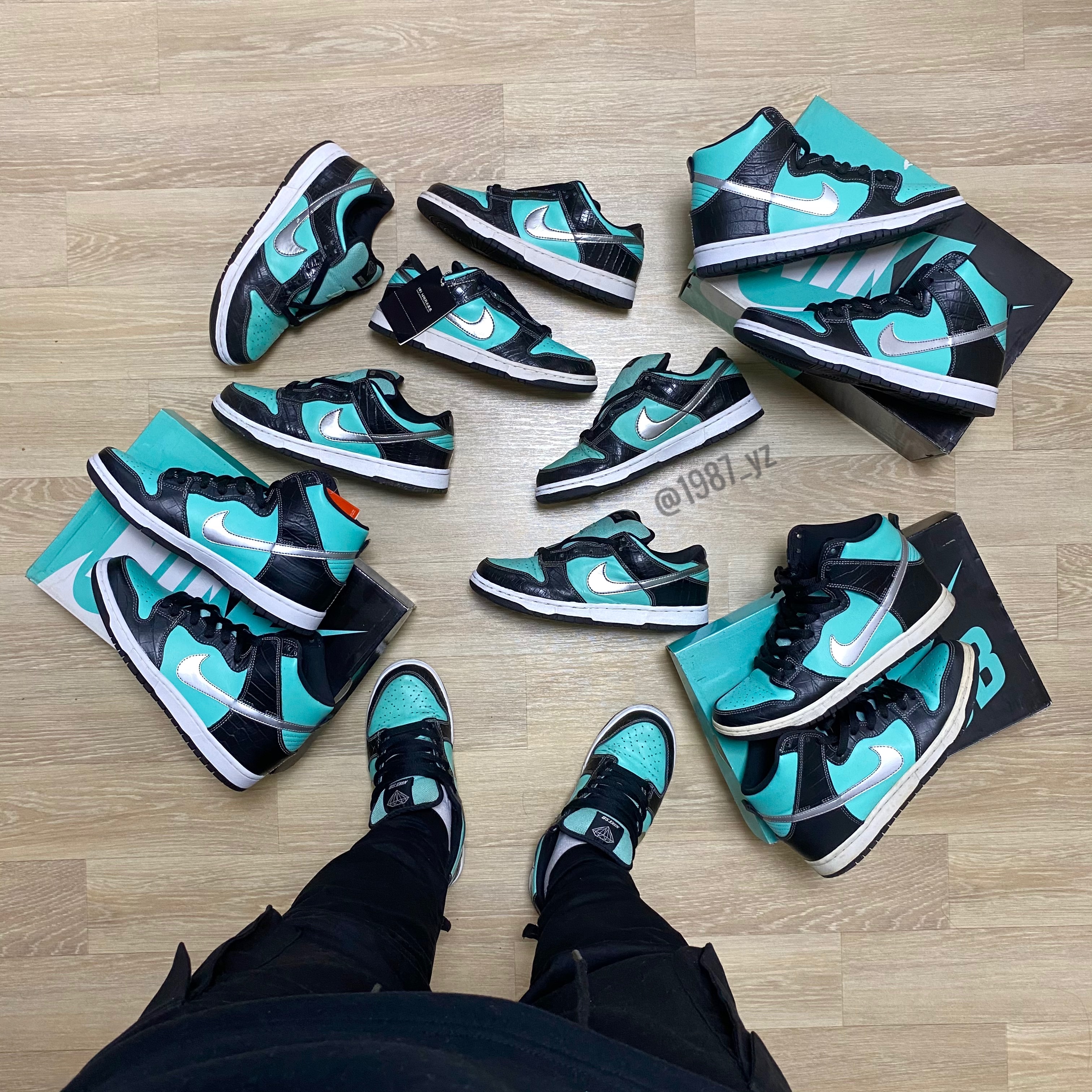 Nike x Diamond Supply Co. SB Dunk Low Tiffany 착용 스타일 - 4