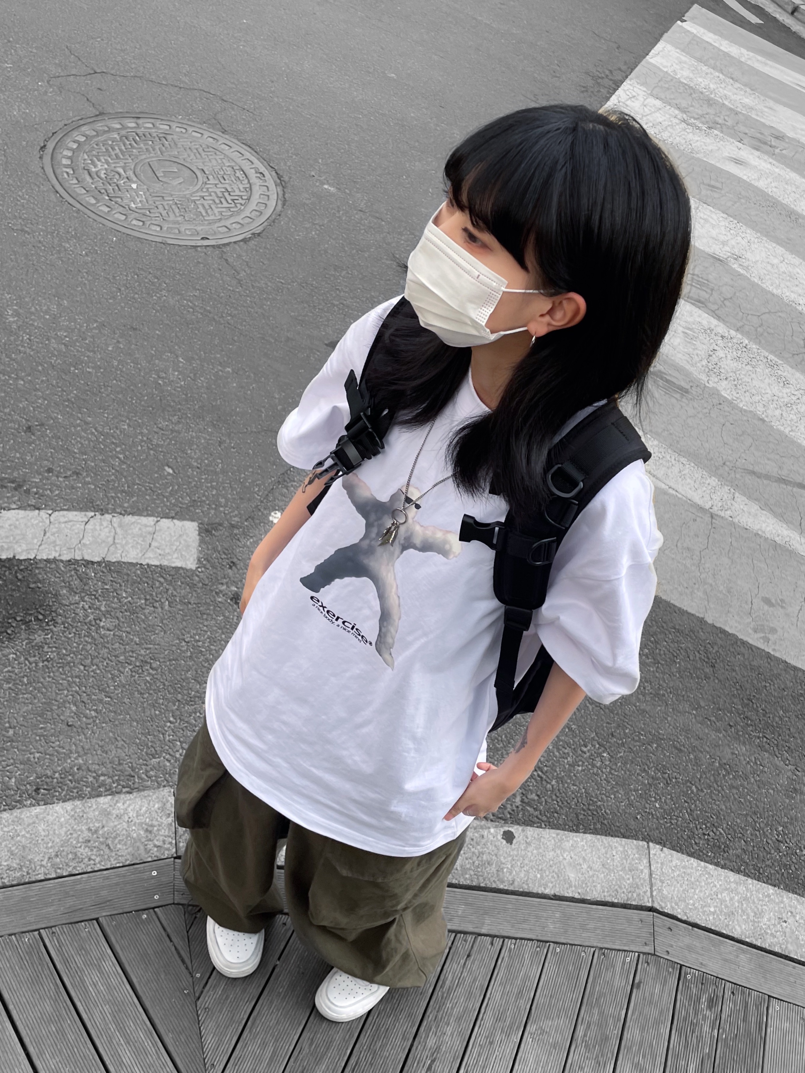 (W) Nike Air Force 1 '07 Low White 착용 스타일 - 3