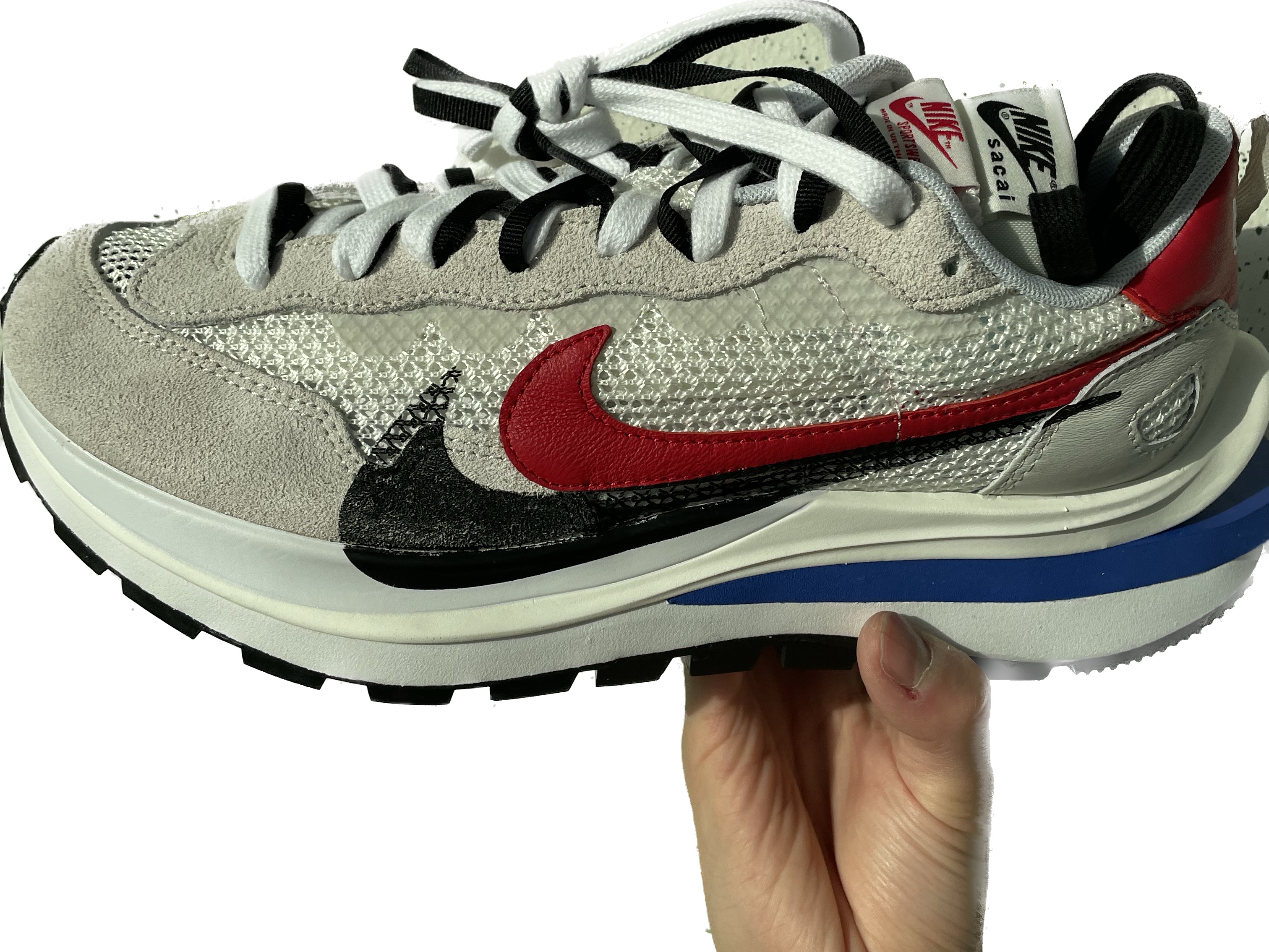 Nike x Sacai VaporWaffle Royal Fuchsia 착용 스타일