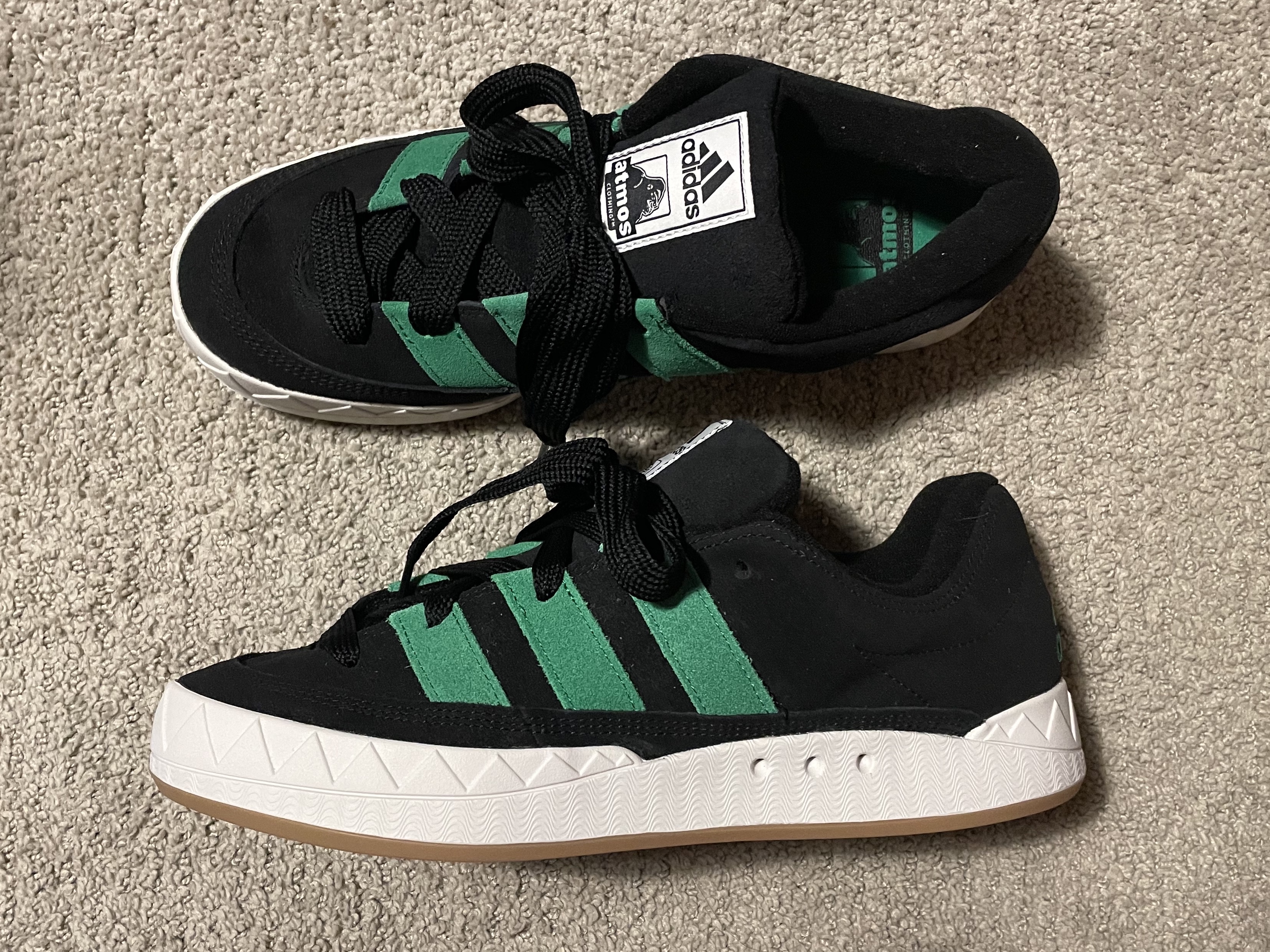 Adidas x Atmos x XLarge Adimatic Core Black Green 착용 스타일 - 2