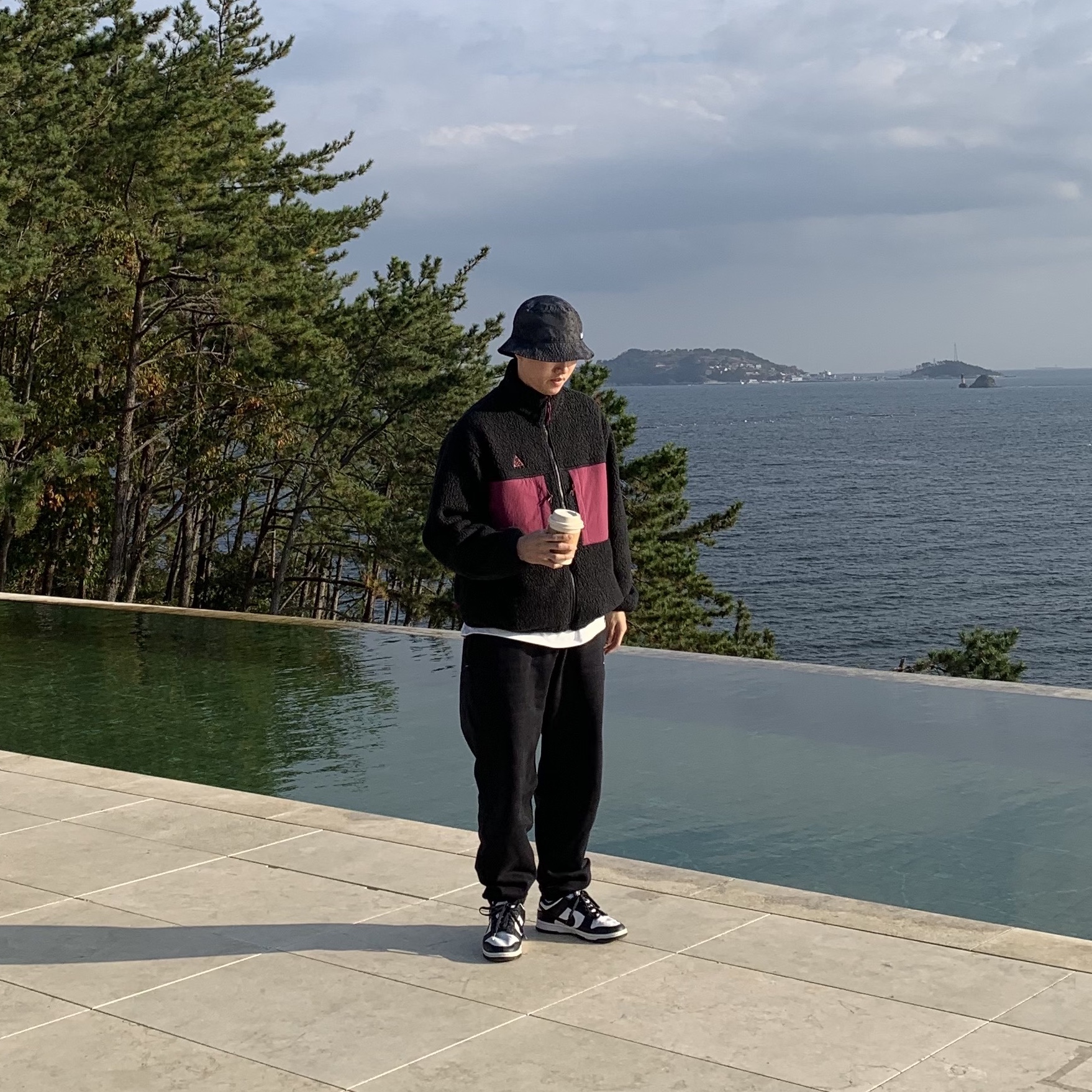 Nike ACG Microfleece Jacket Black - Asia, Nike NRG Solo Swoosh Fleece Pants Black - US/EU 착용 스타일