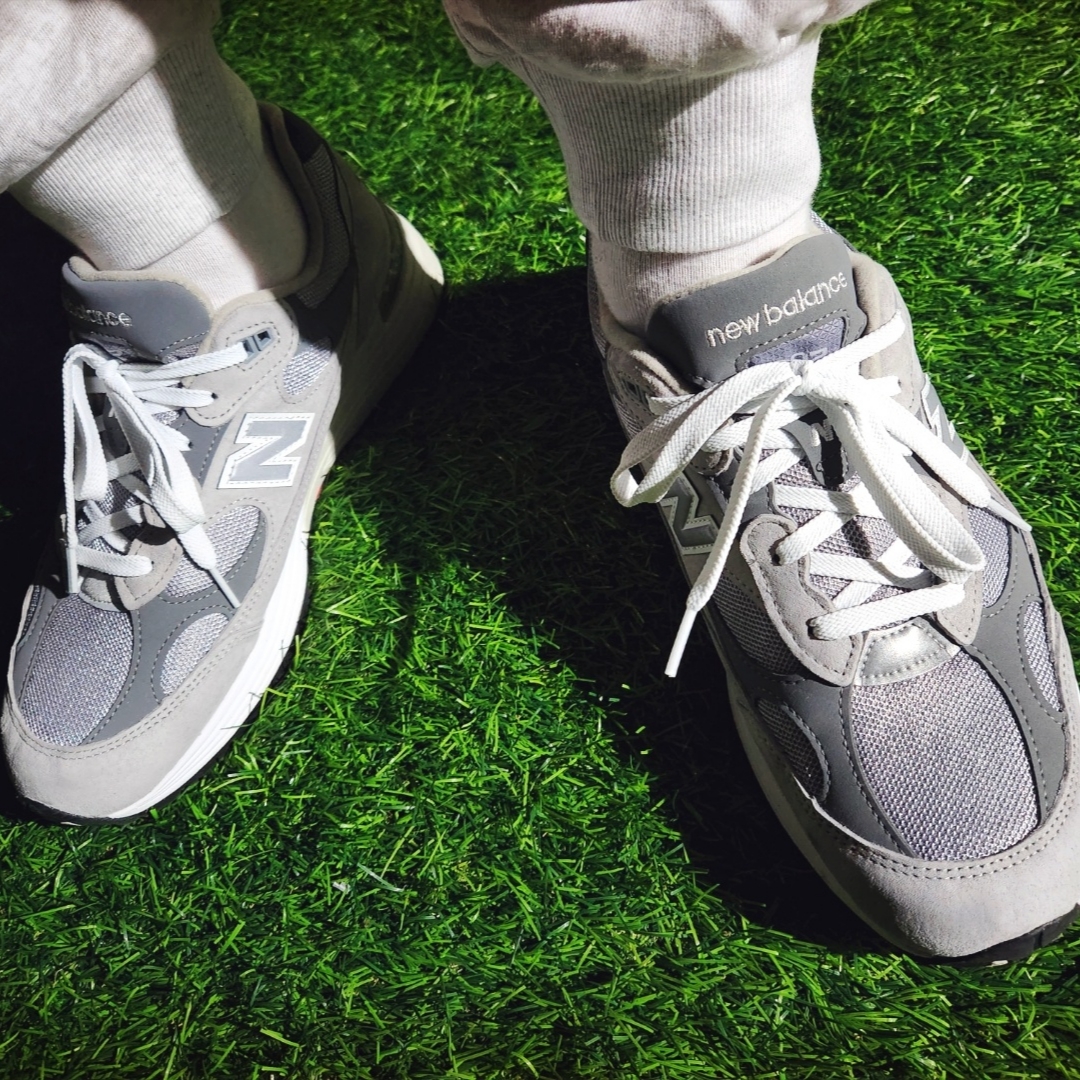 New Balance 992 Made in USA Grey - D Standard 착용 스타일 - 4