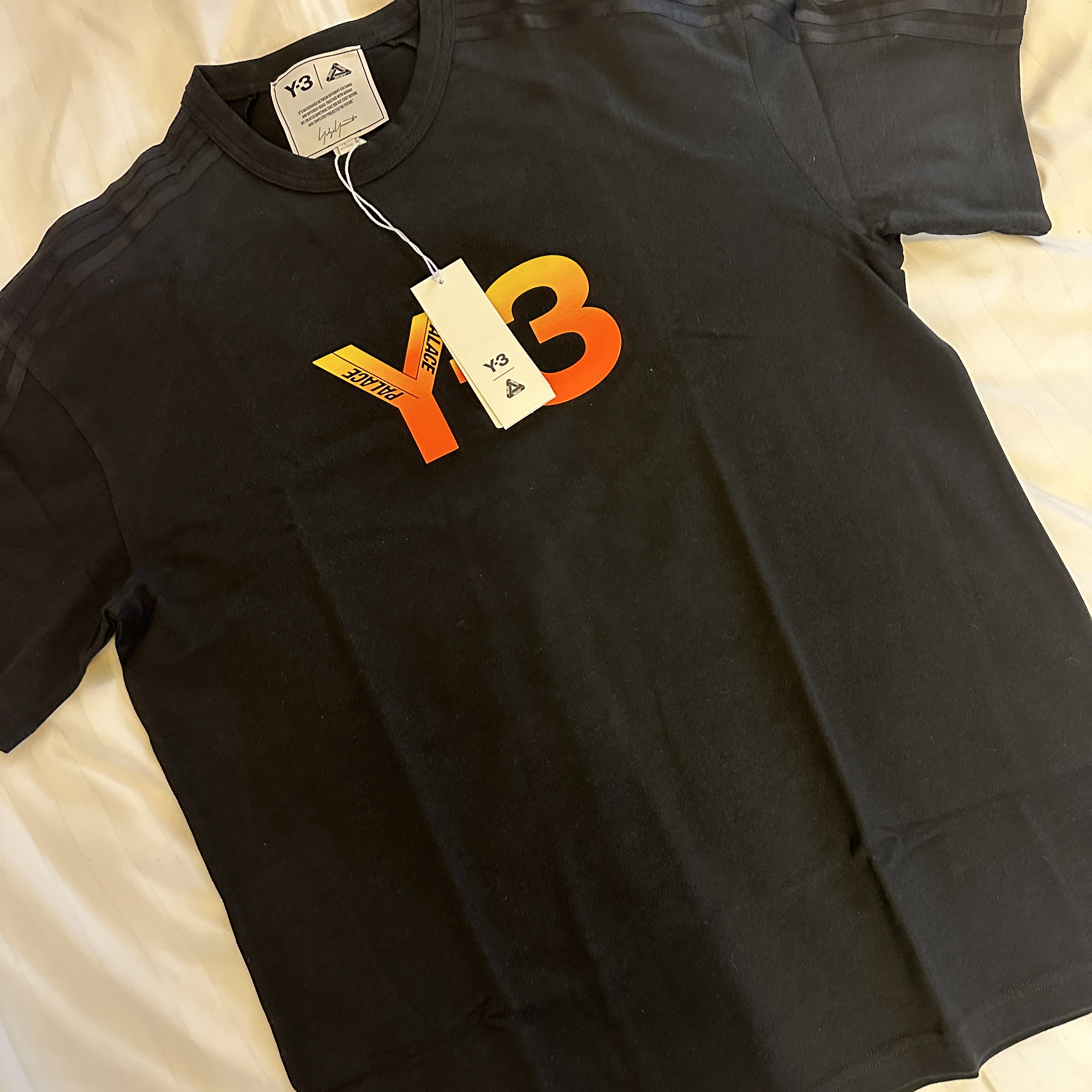 Palace x Y-3 Logo T-Shirt Black - 22FW 착용 스타일