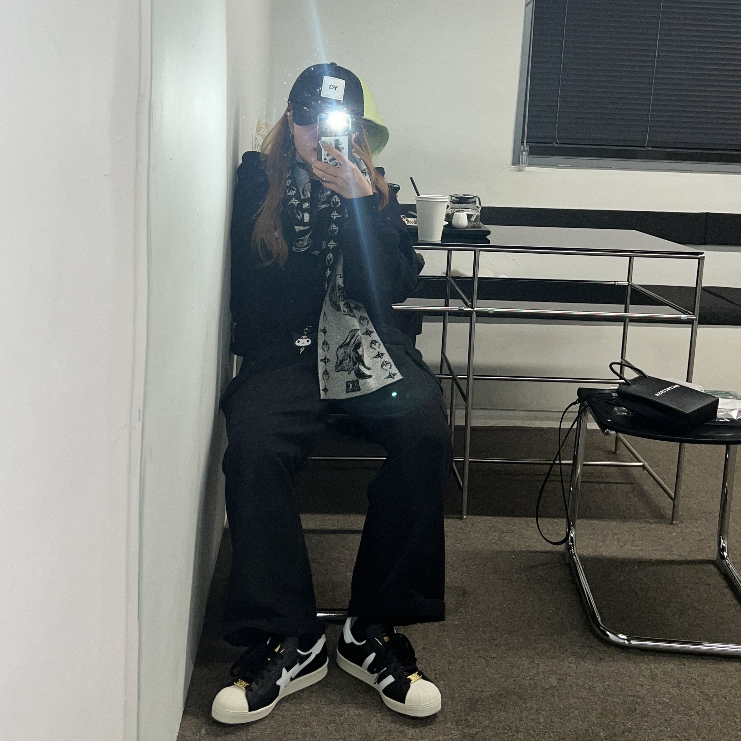 Adidas x BAPE Superstar 80s Core Black Off White 착용 스타일