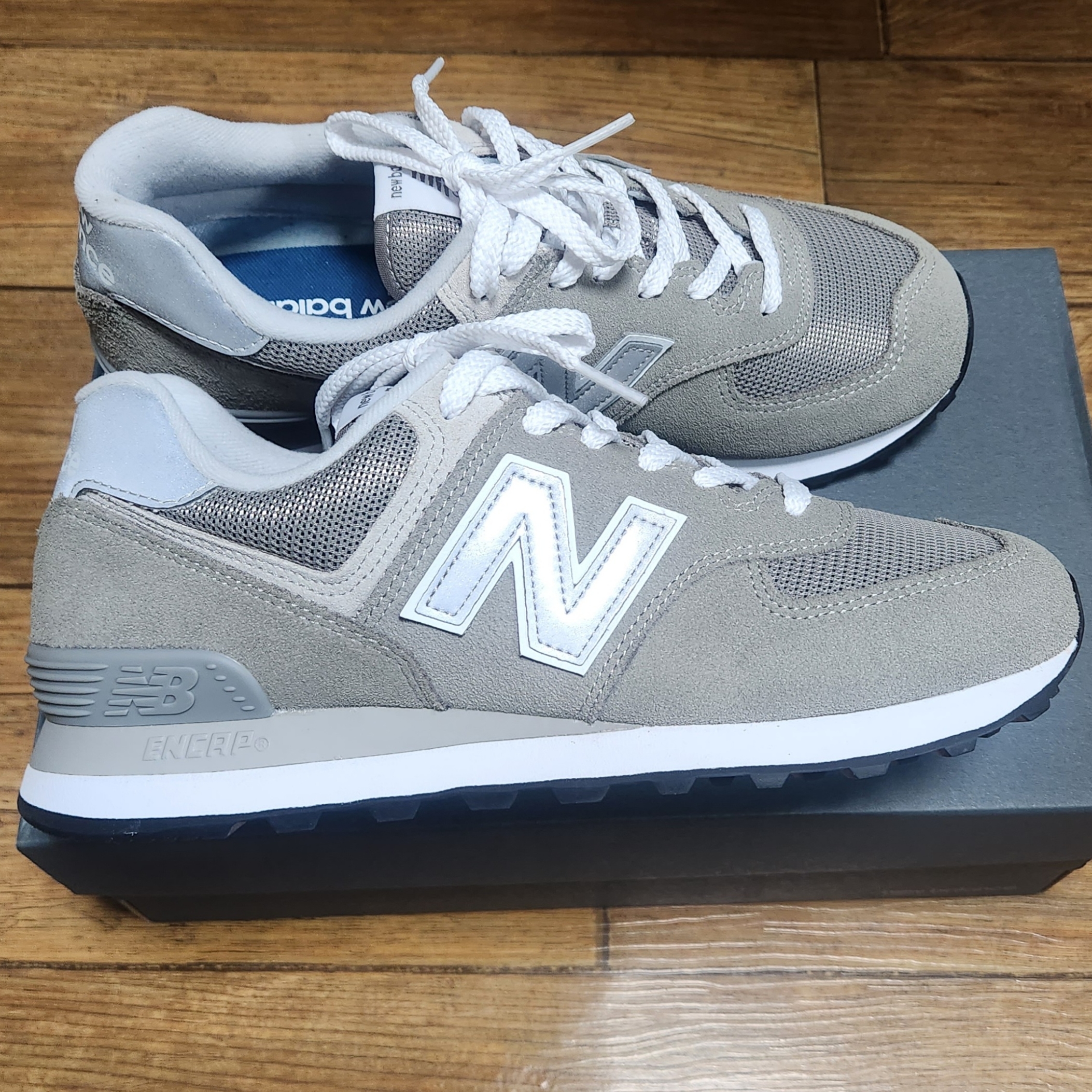 New Balance 574 Grey - D Standard 착용 스타일