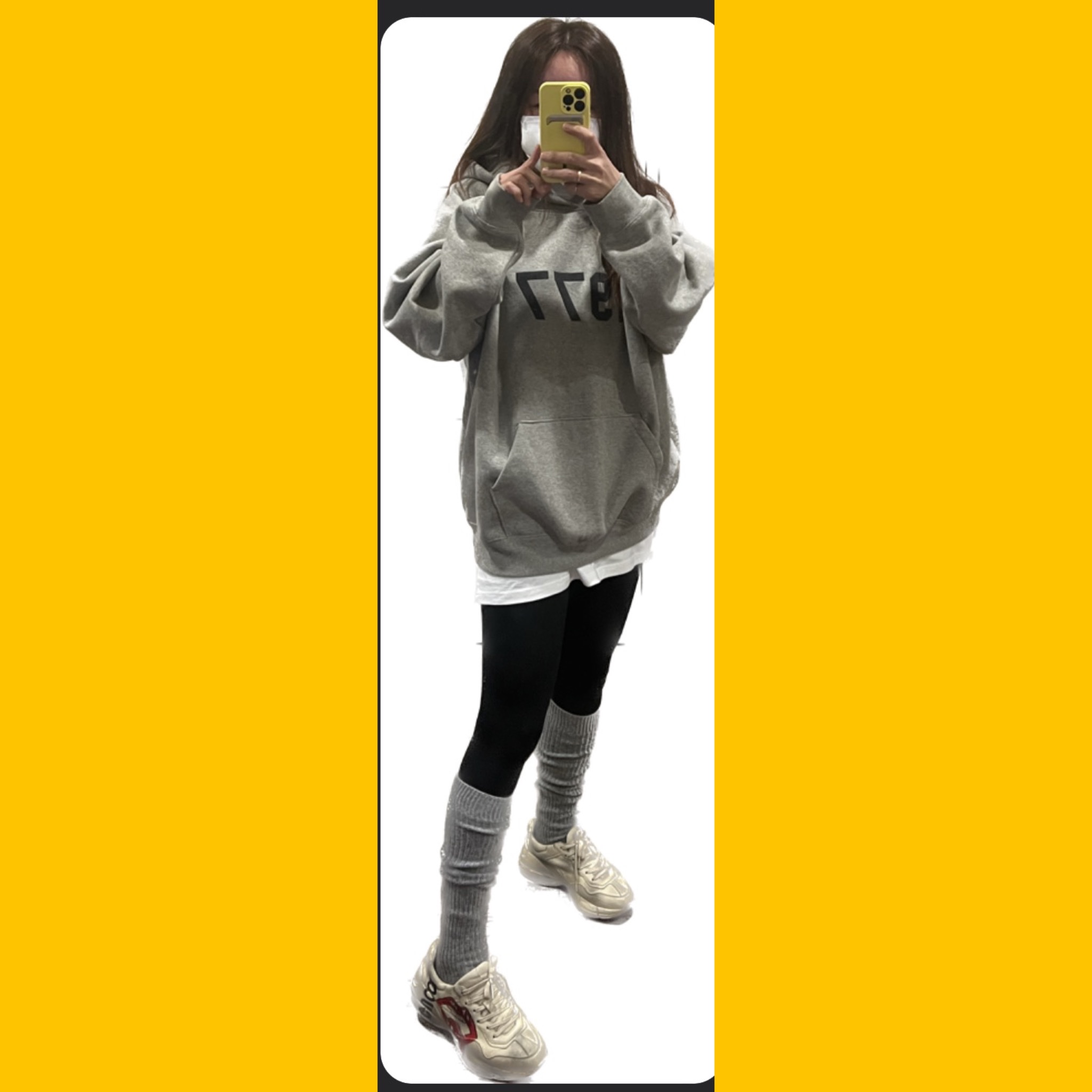 Essentials 1977 Hoodie Dark Oatmeal - 22SS, (W) Gucci Rhyton Leather Sneakers Mouth 착용 스타일