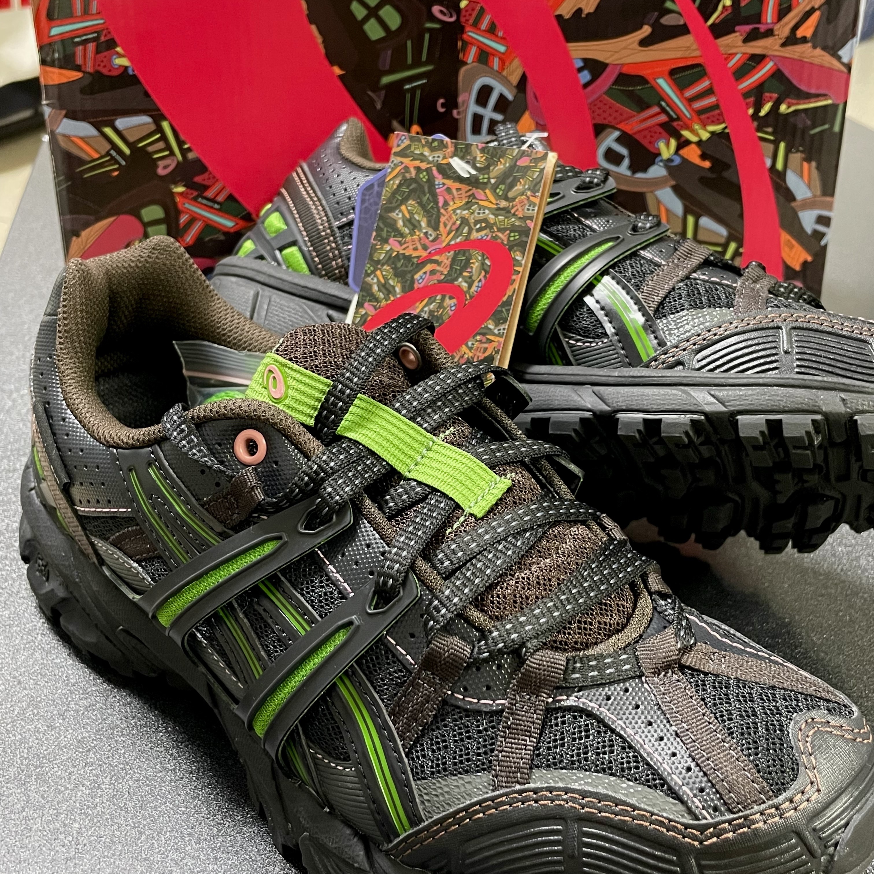 Asics x Andersson Bell Gel-Sonoma 15-50 Black Green 착용 스타일 - 2