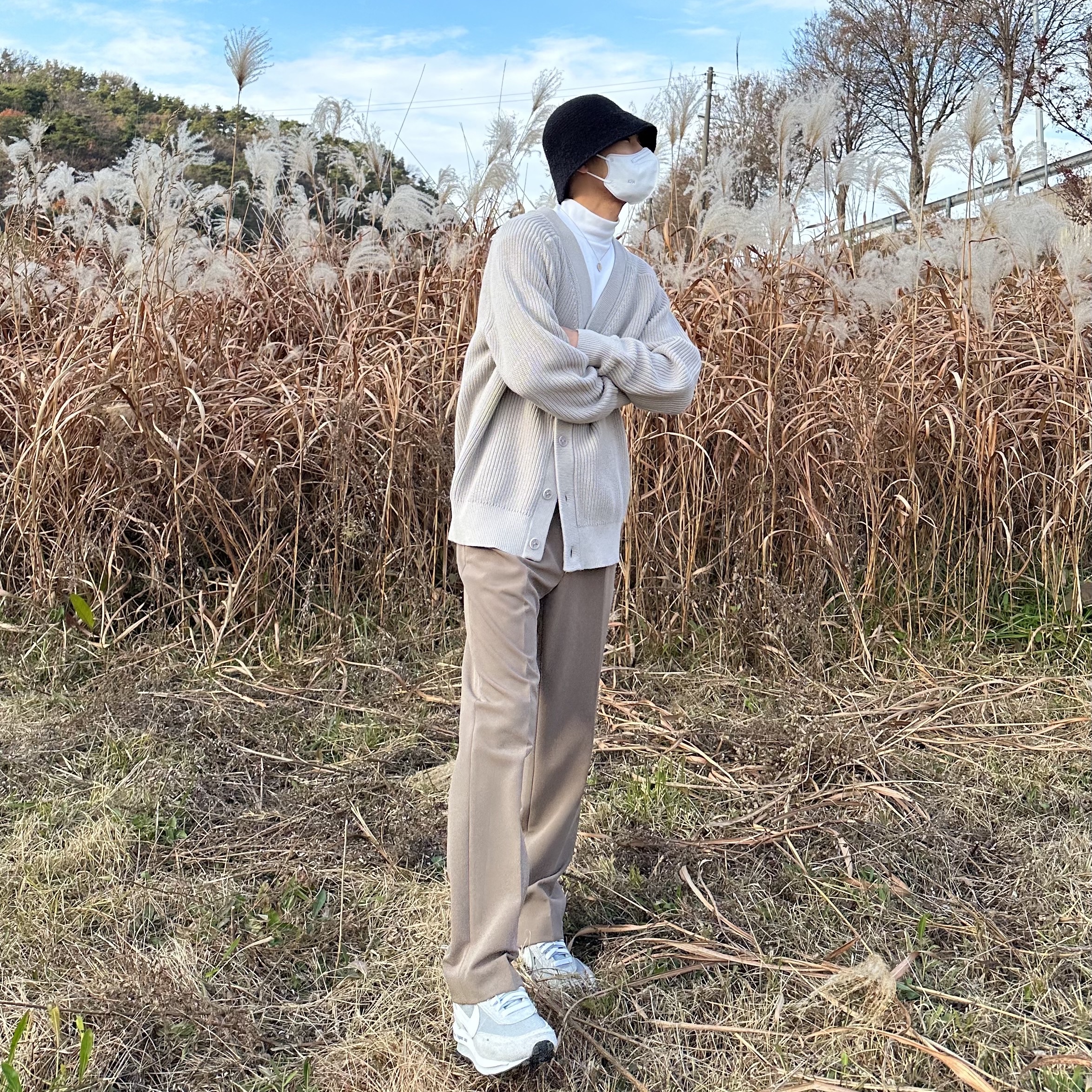 Nike x Sacai x Fragment LDWaffle Light Smoke Grey 착용 스타일