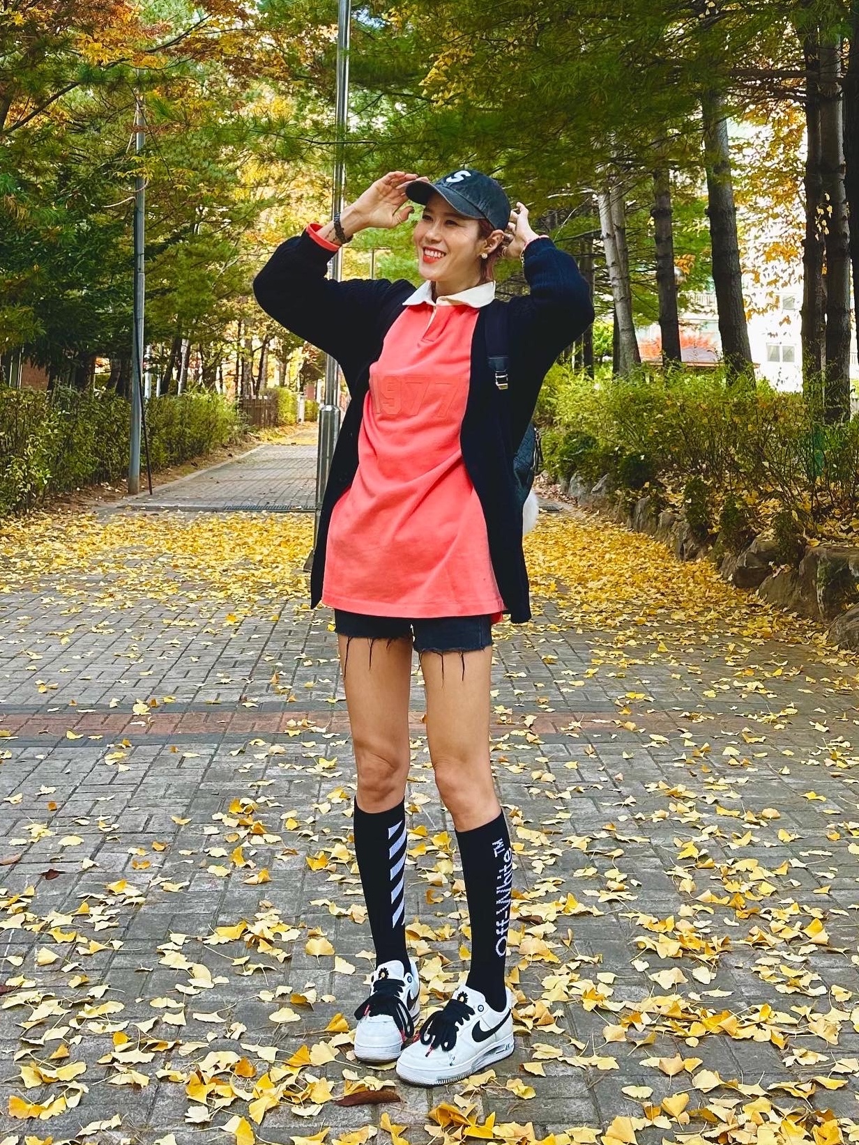 Nike x Peaceminusone Air Force 1 Low Para-Noise 2.0, Essentials 1977 Henley Rugby Long Sleeve Polo Coral - 22FW 착용 스타일 - 1